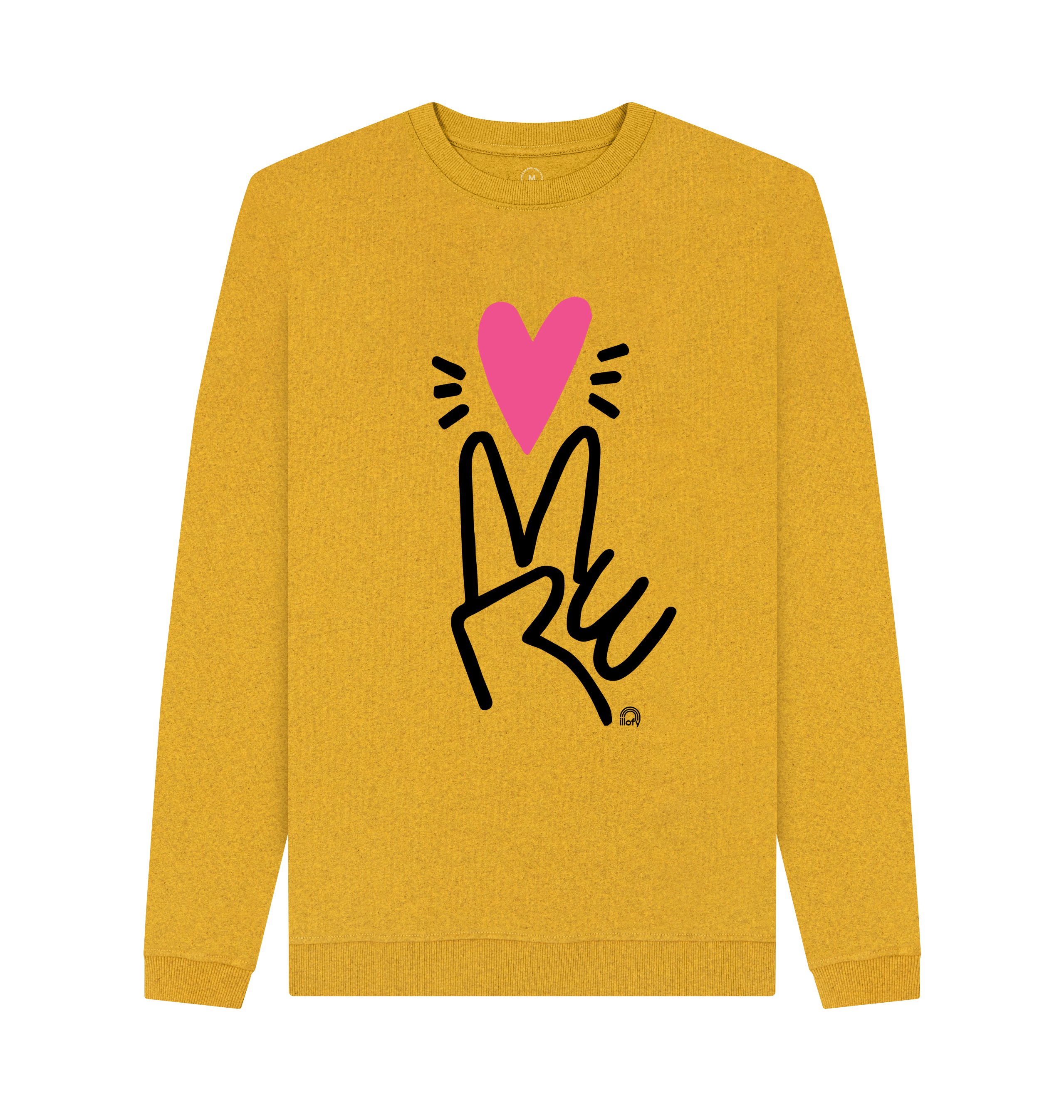 Sunflower Yellow Recycled Printed Sweater Front