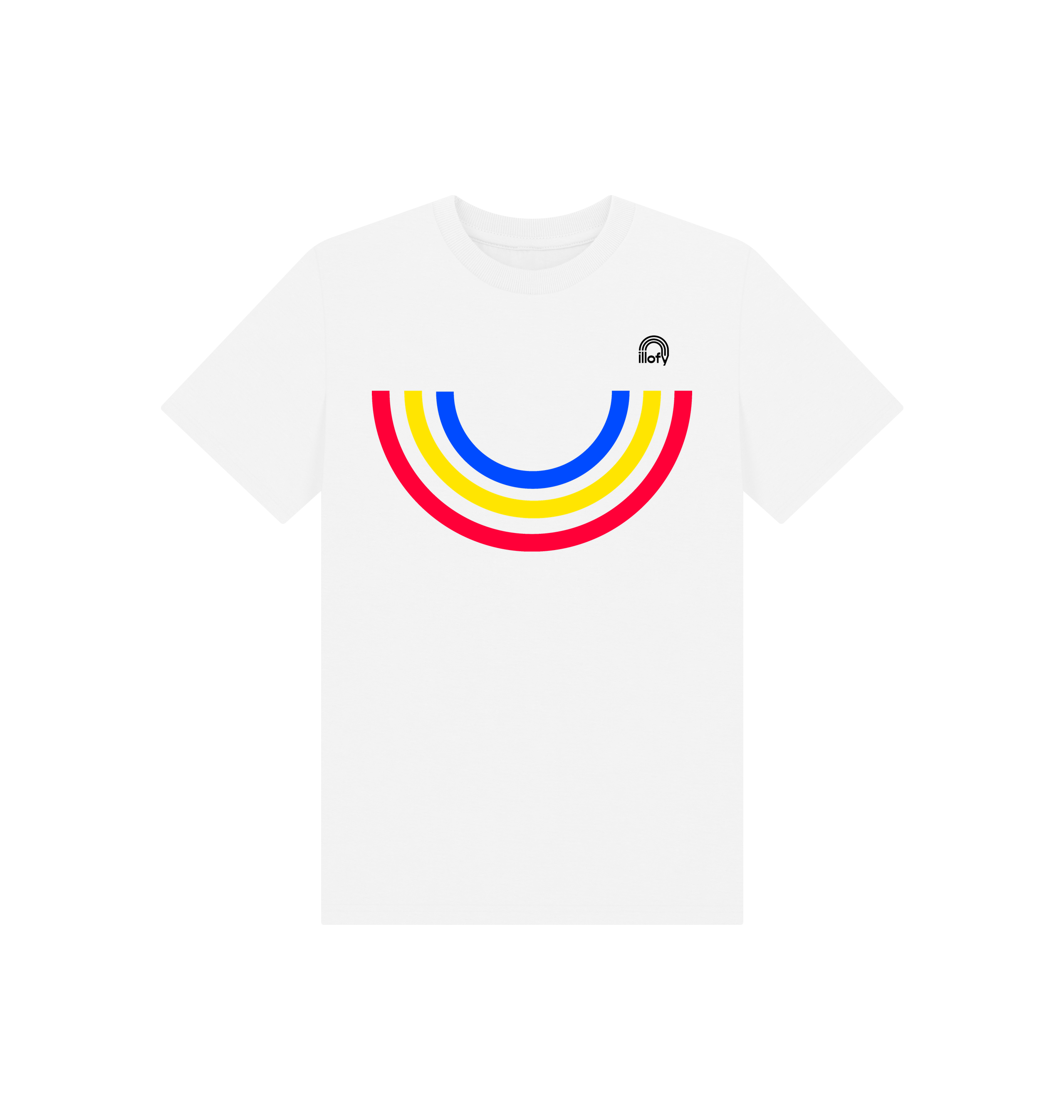 White Printed Kids T-Shirt Front