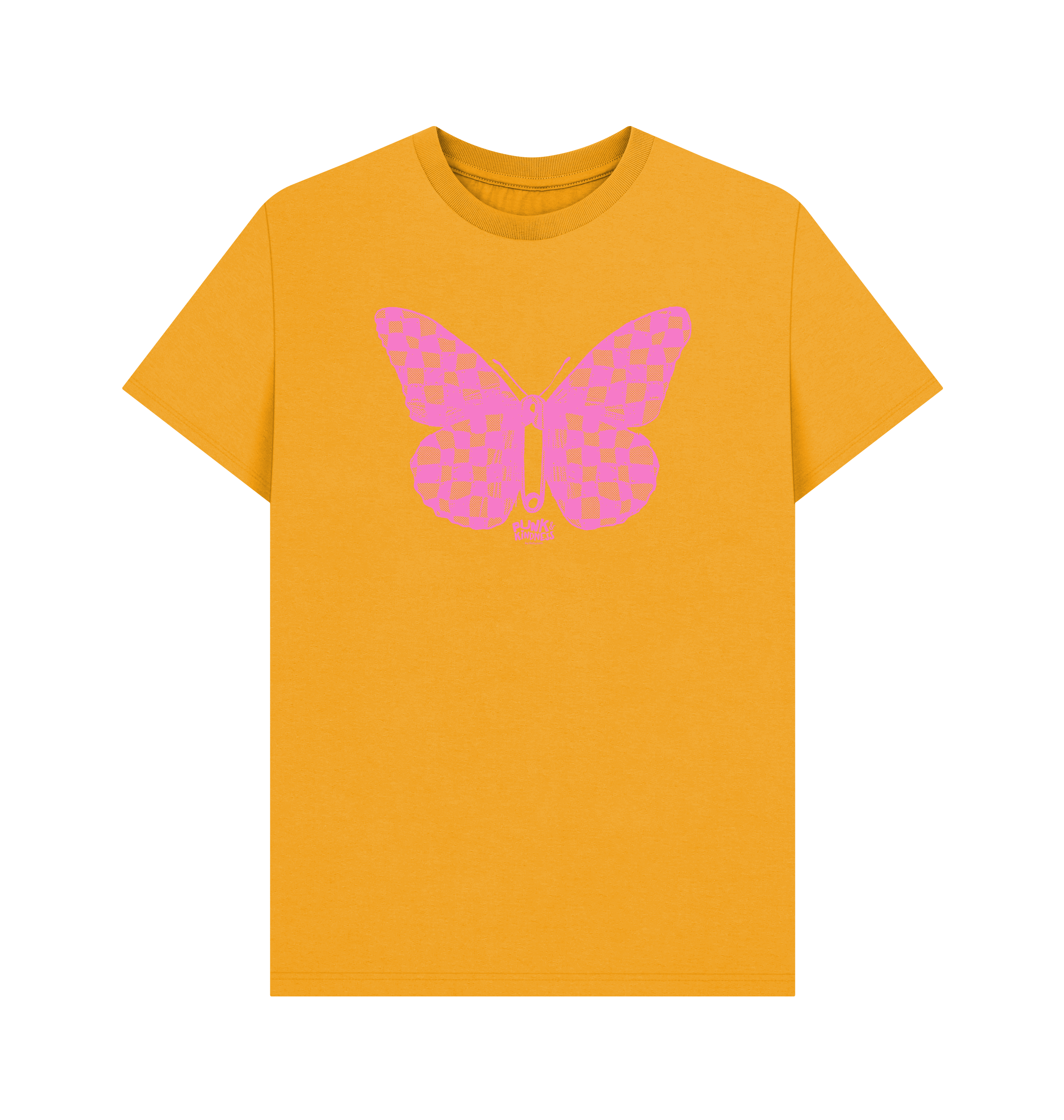 Mustard Printed T-shirt Front