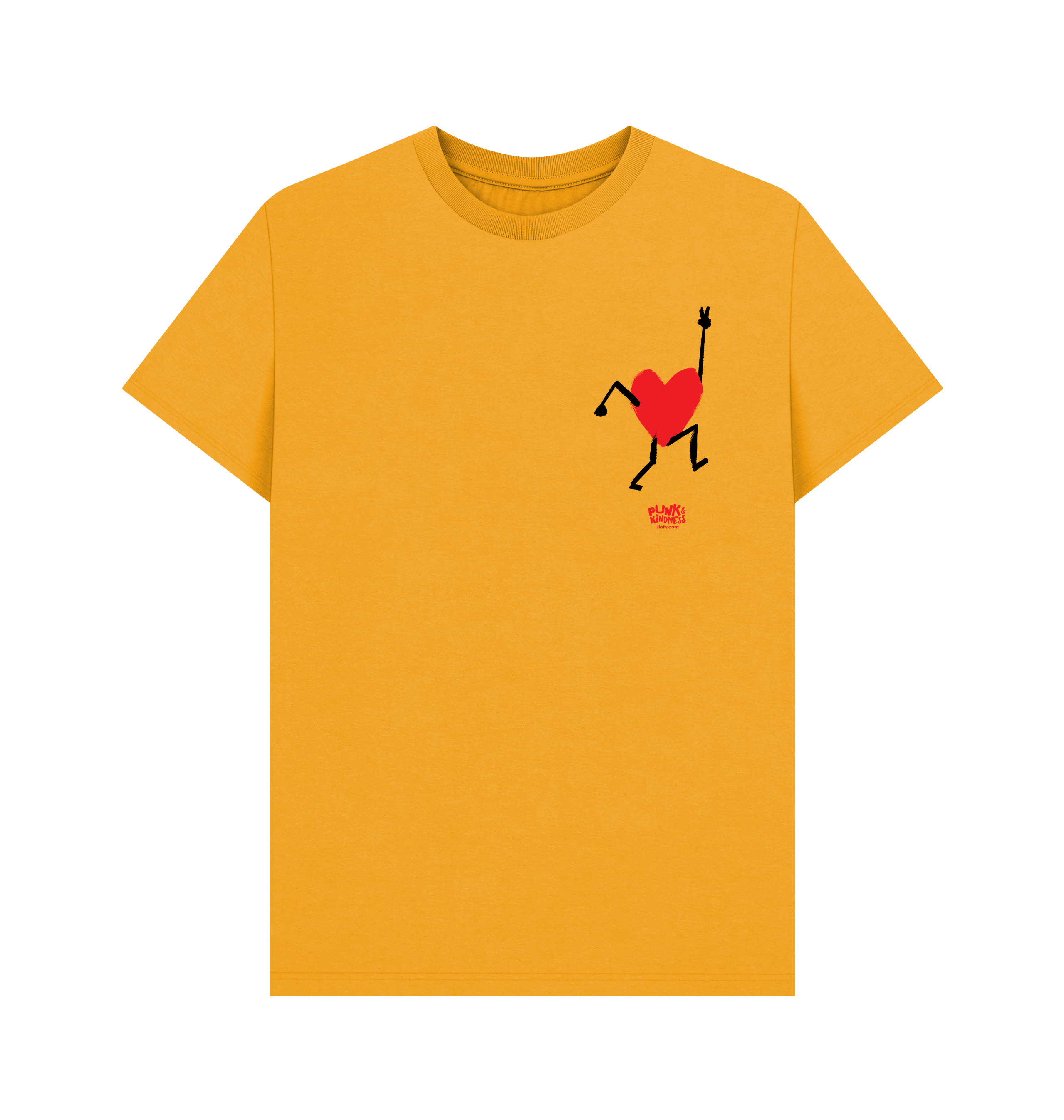 Mustard Printed T-shirt Front