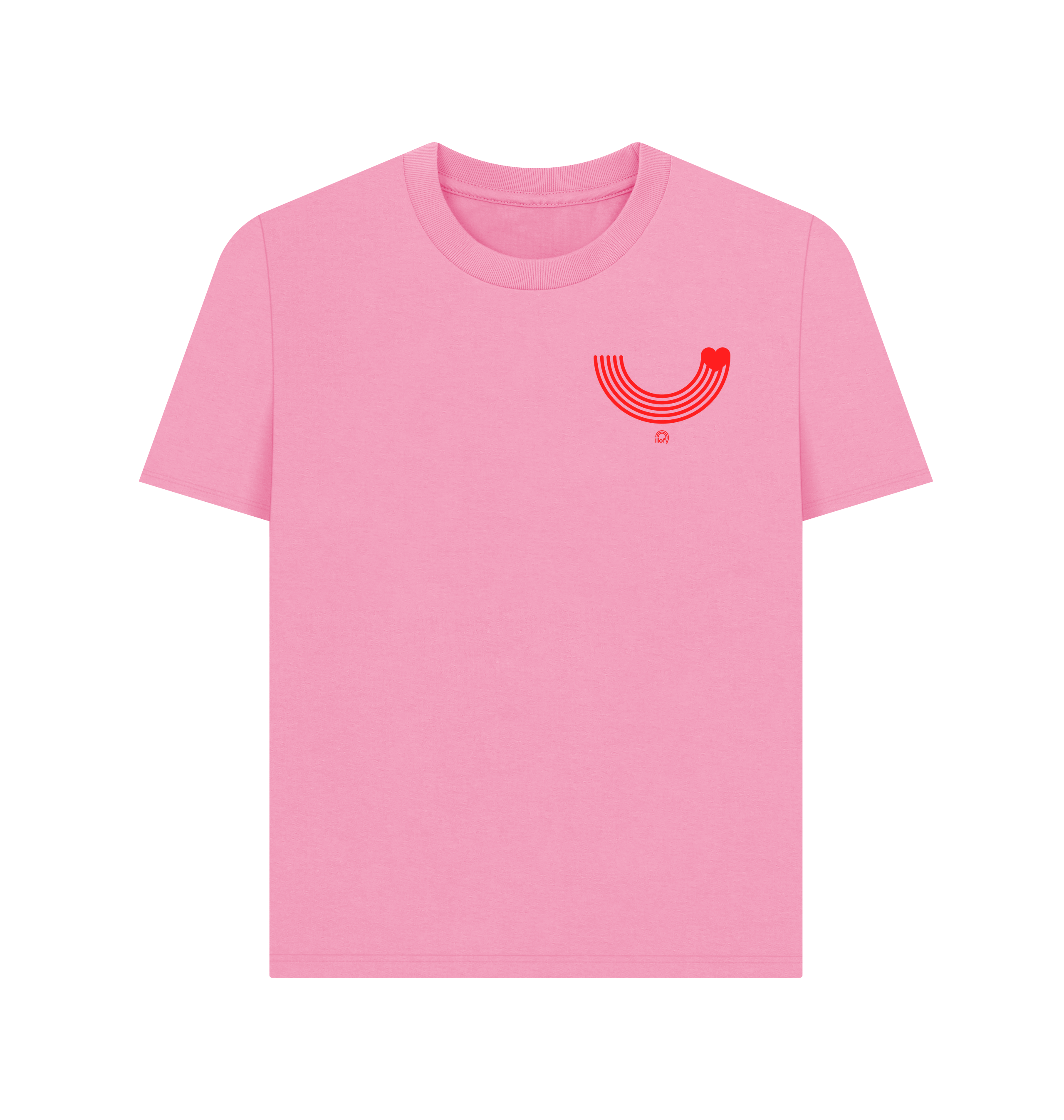 Rose Pink Printed T-shirt Front
