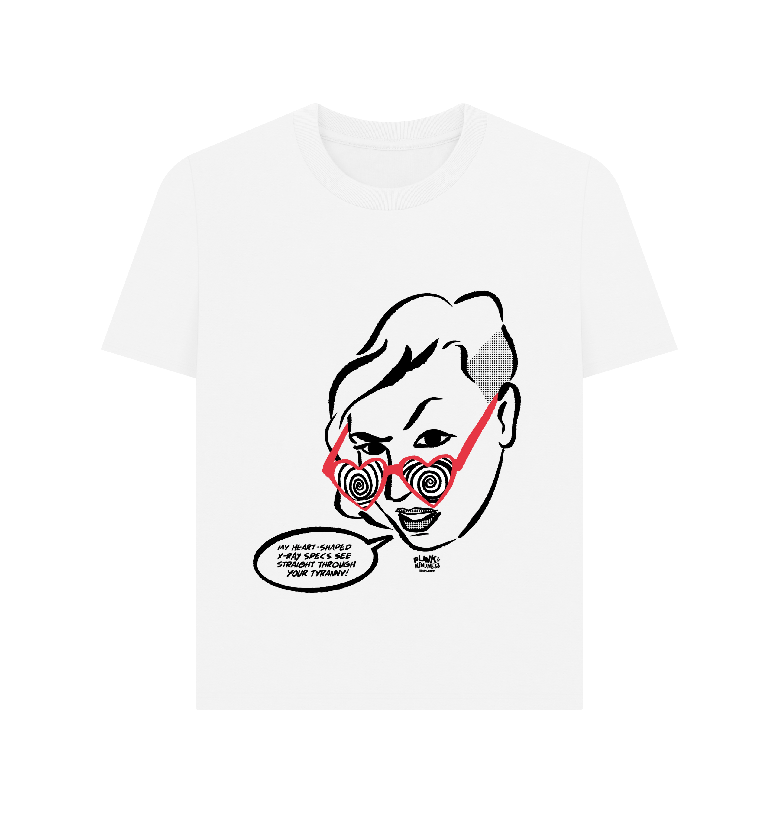 White Printed T-shirt Front