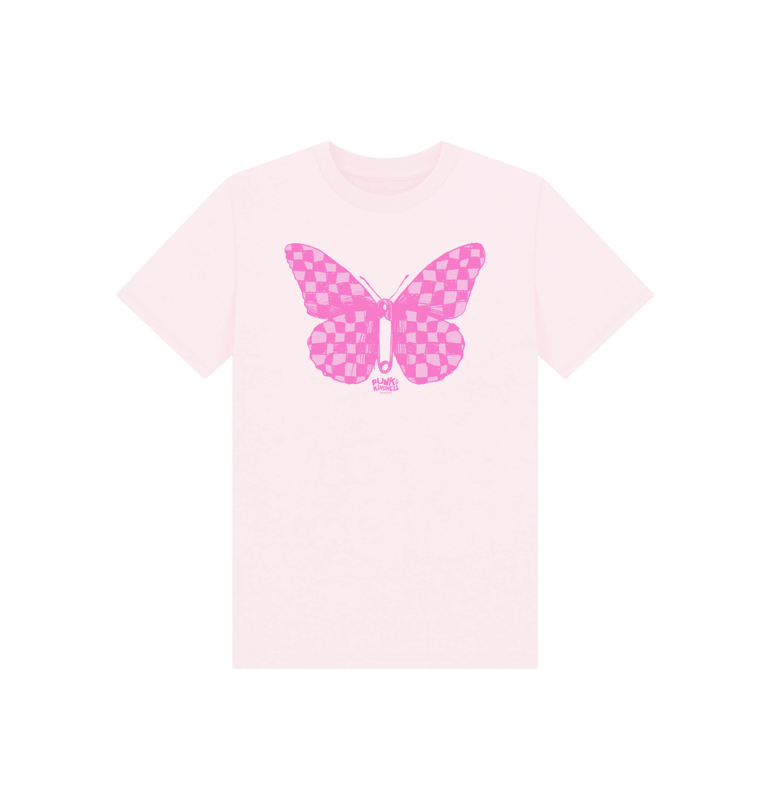 Pink Printed Kids T-Shirt Front