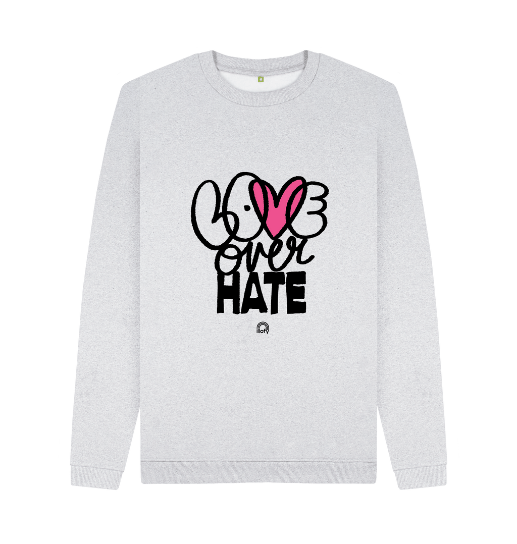 Grey Recycled Printed Sweater Front