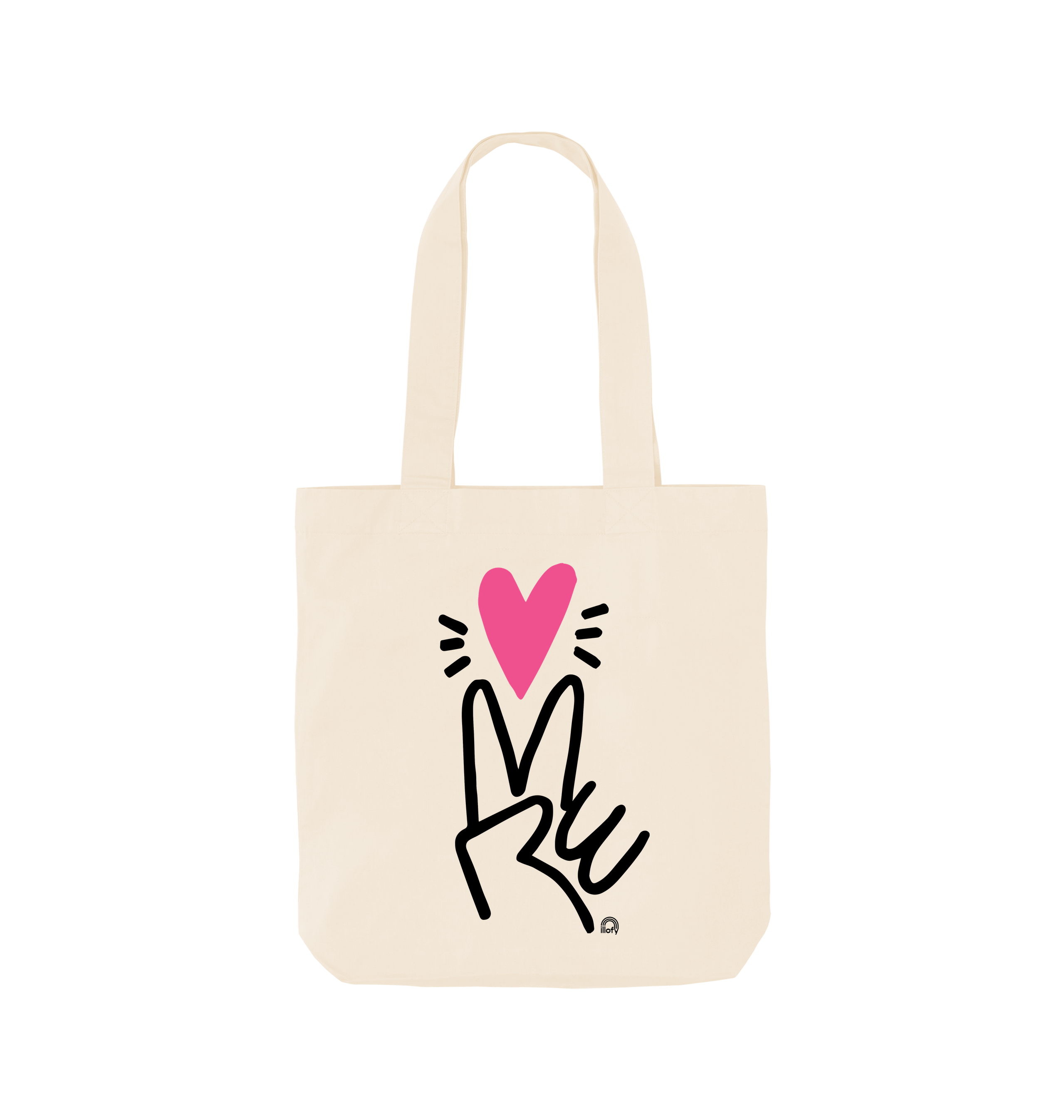 Natural Printed Bag Front