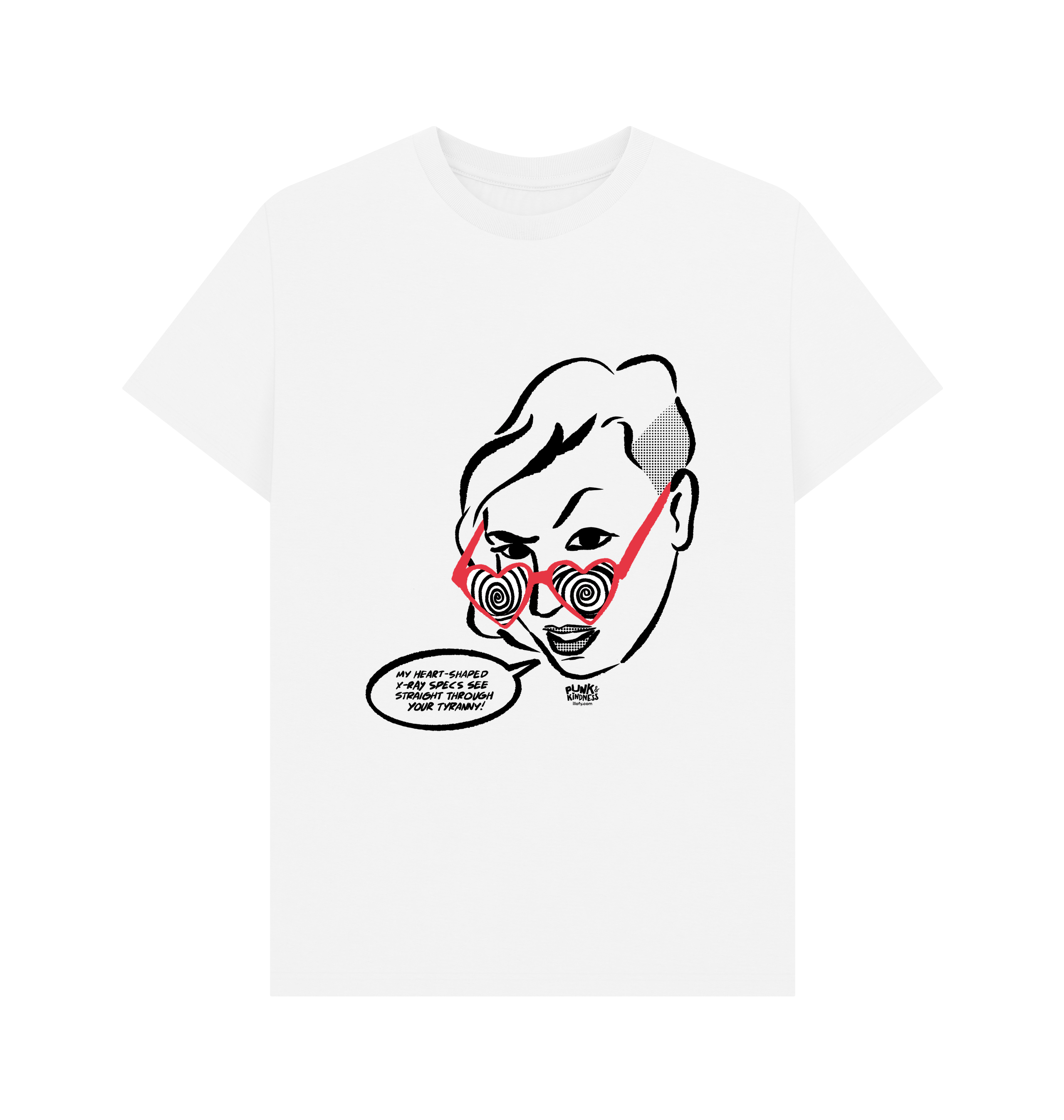 White Printed T-shirt Front