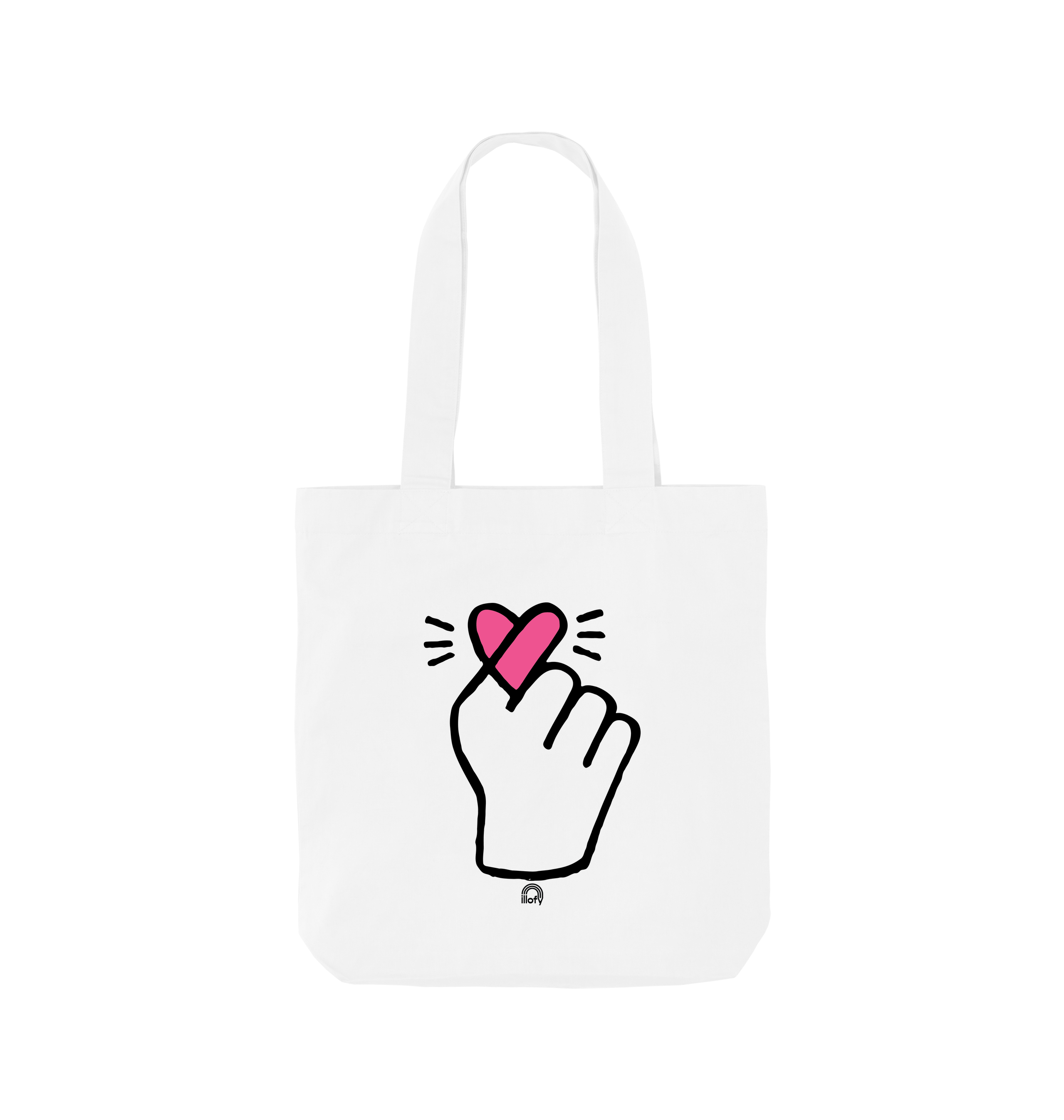 White Printed Bag Front