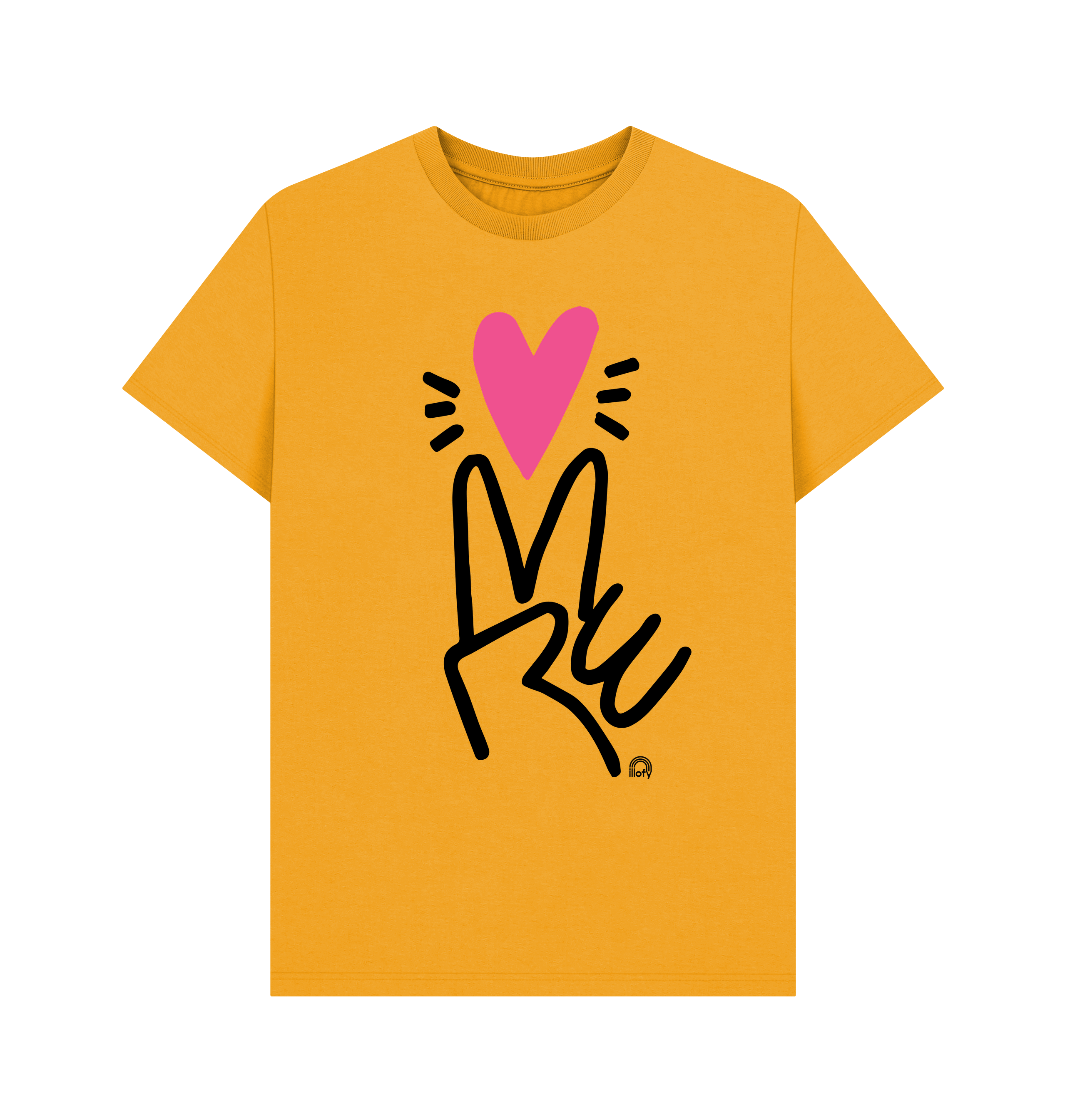 Mustard Printed T-shirt Front