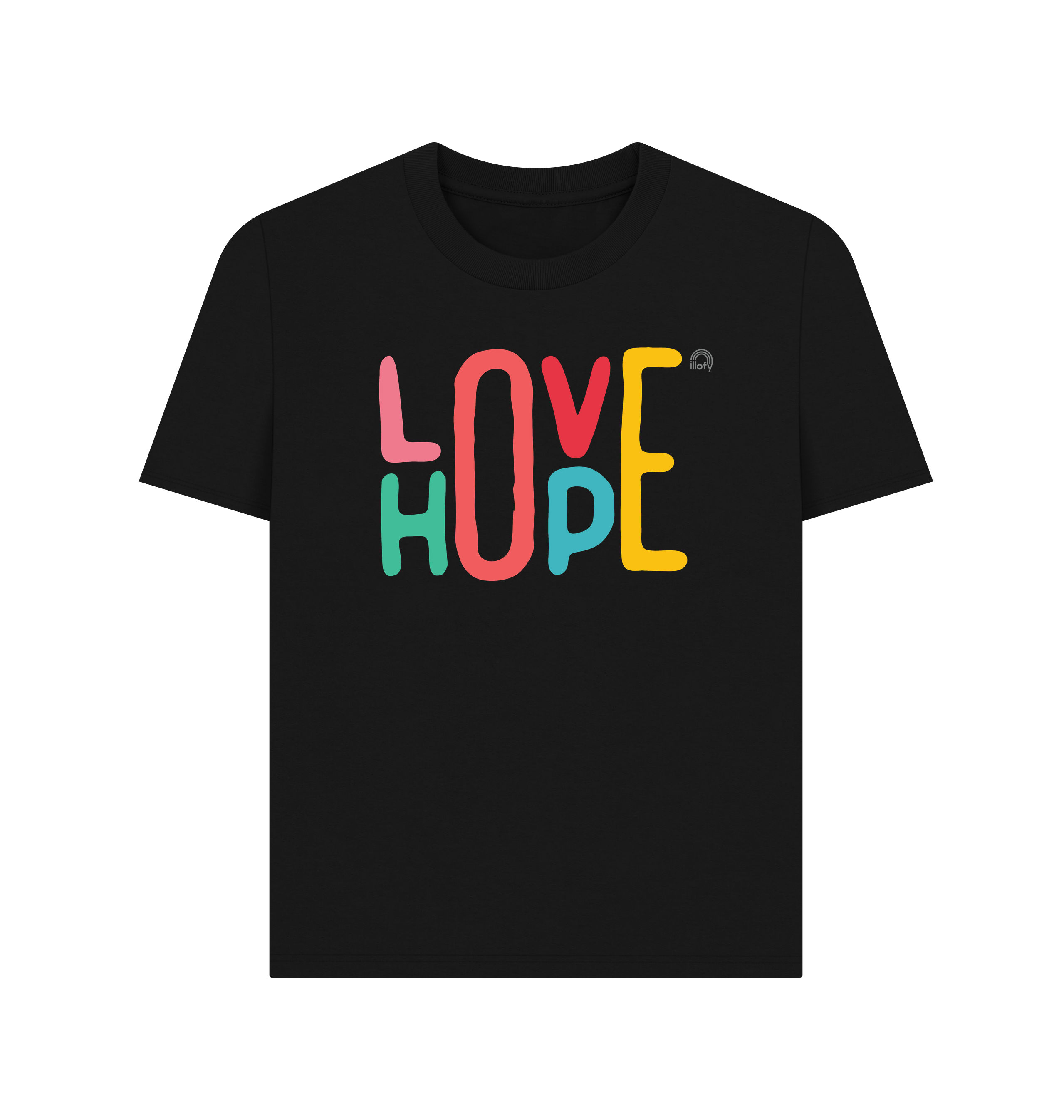 Black Printed T-shirt Front