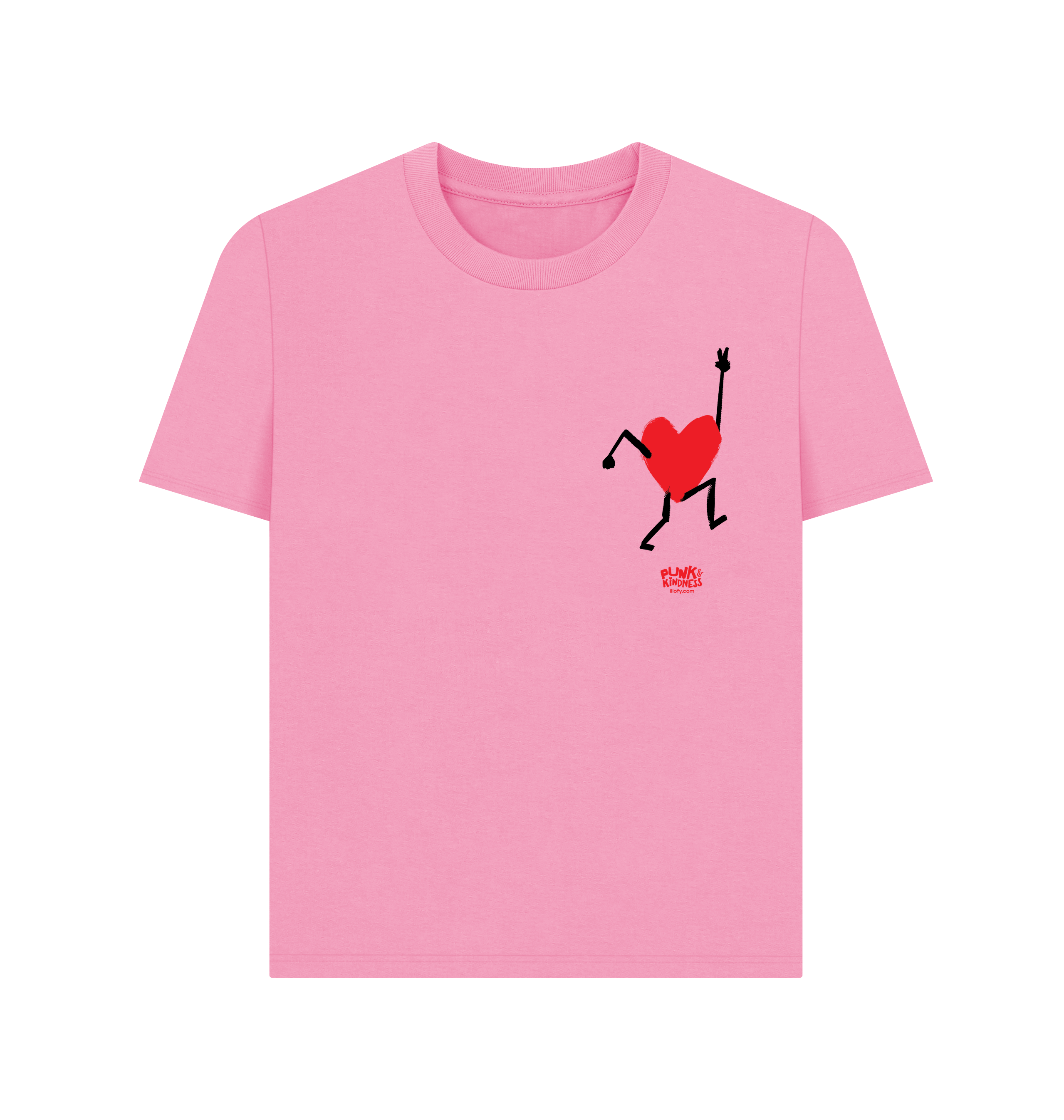 Rose Pink Printed T-shirt Front