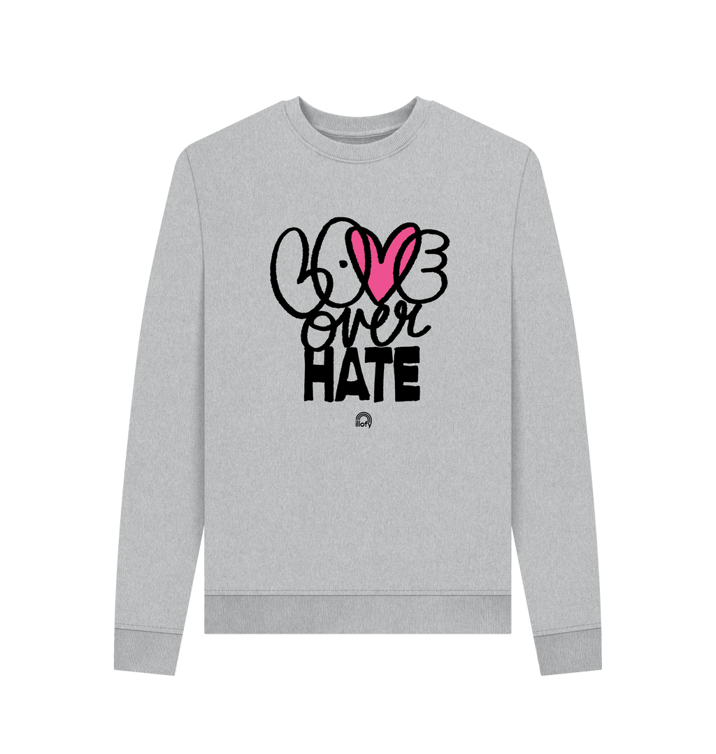 Grey Recycled Printed Sweater Front