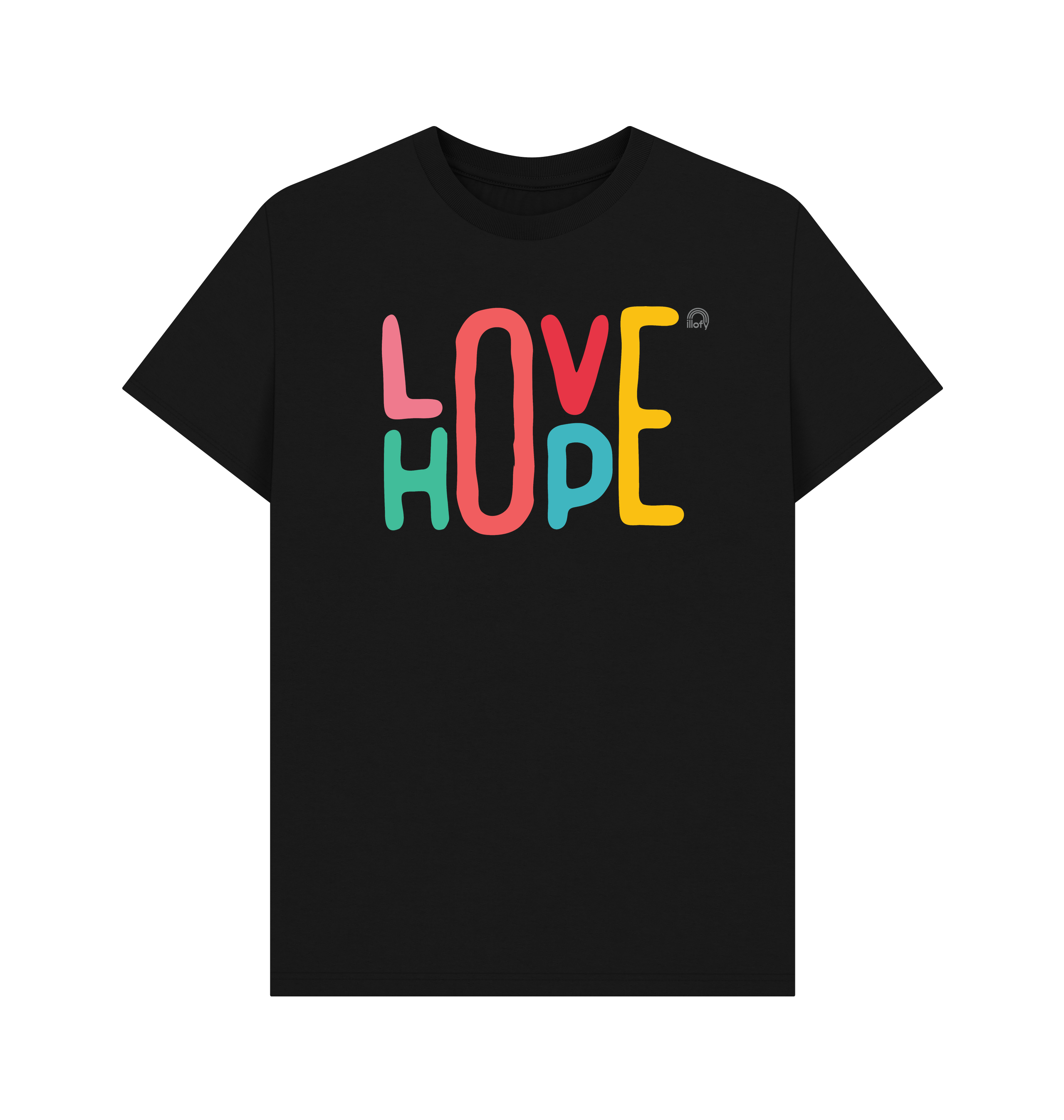 Black Printed T-shirt Front