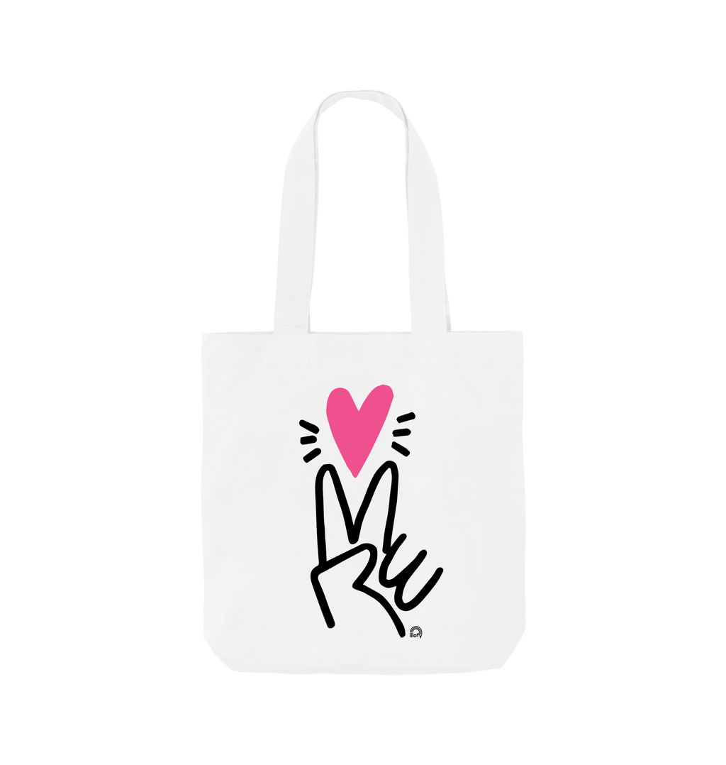 White Printed Bag Front