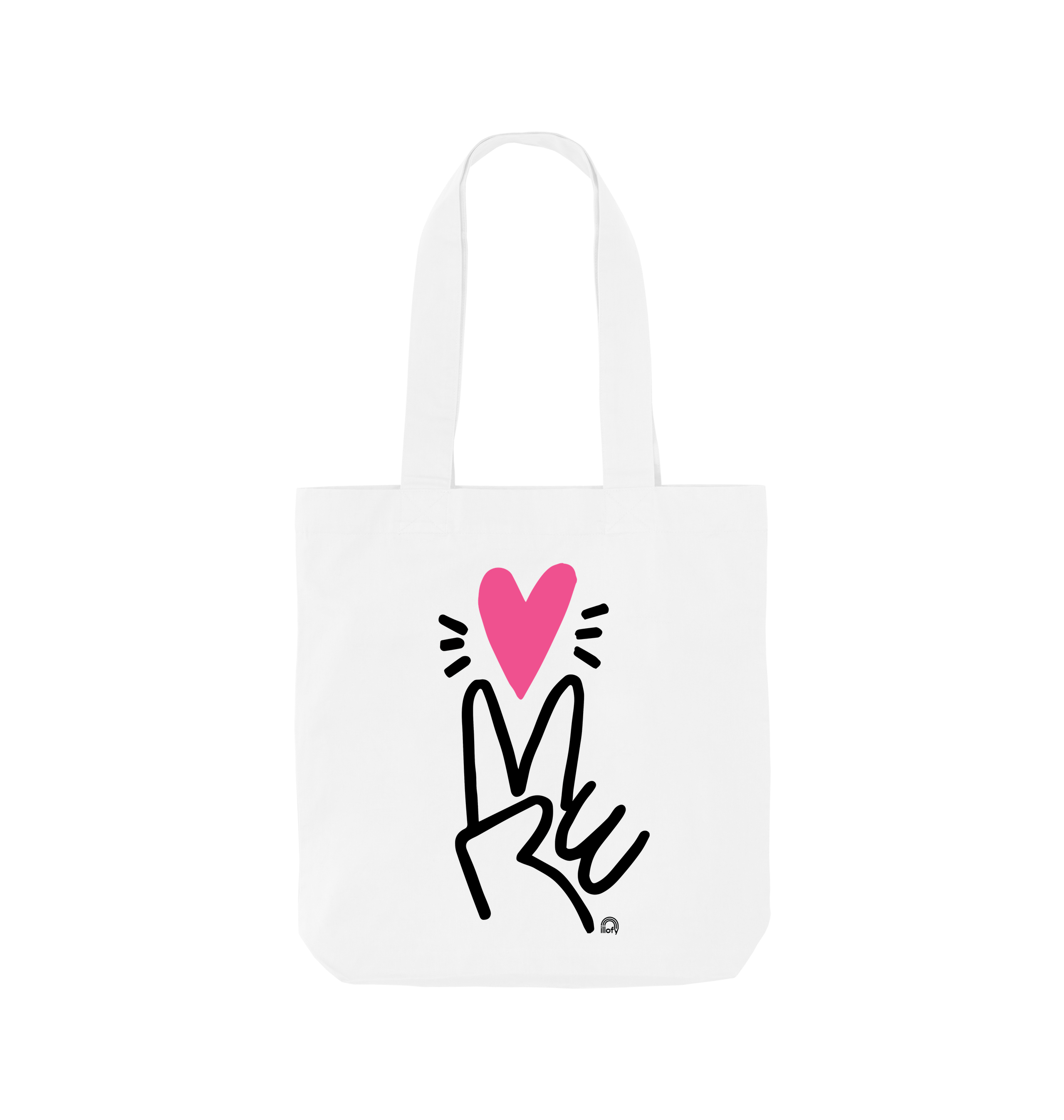 White Printed Bag Front