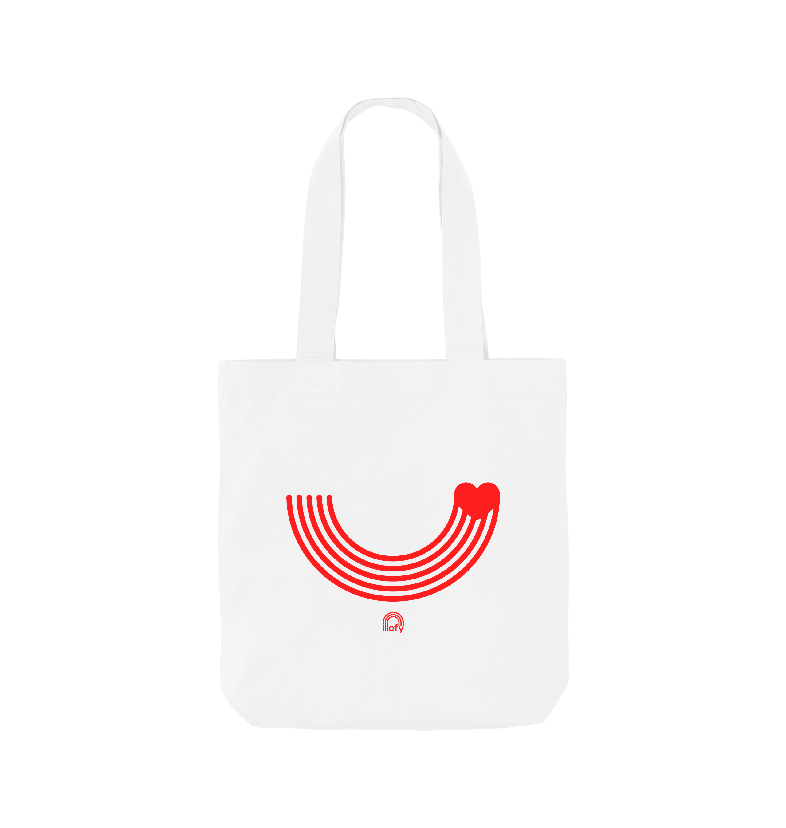 White Printed Bag Front