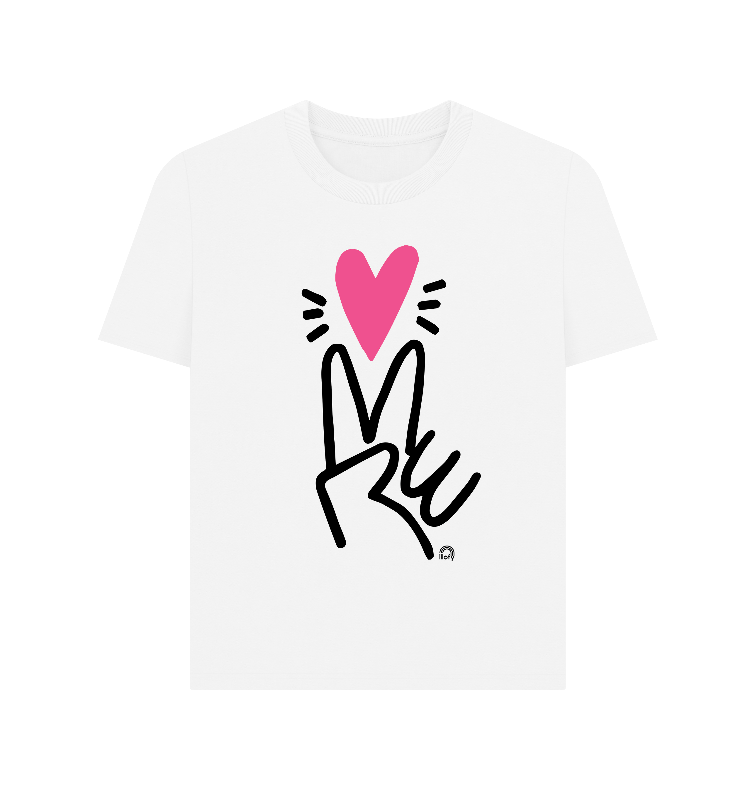 White Printed T-shirt Front