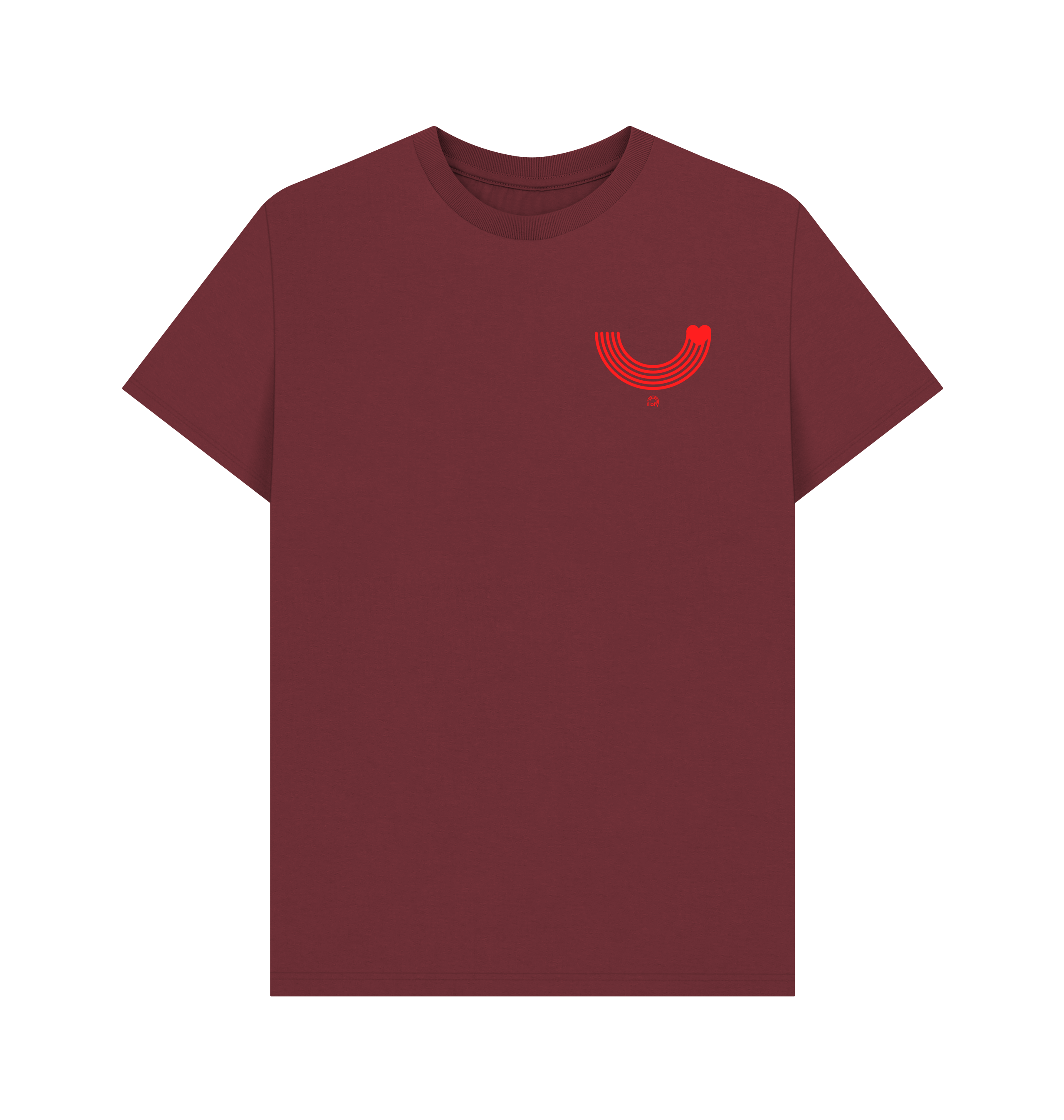 Red Wine Printed T-shirt Front