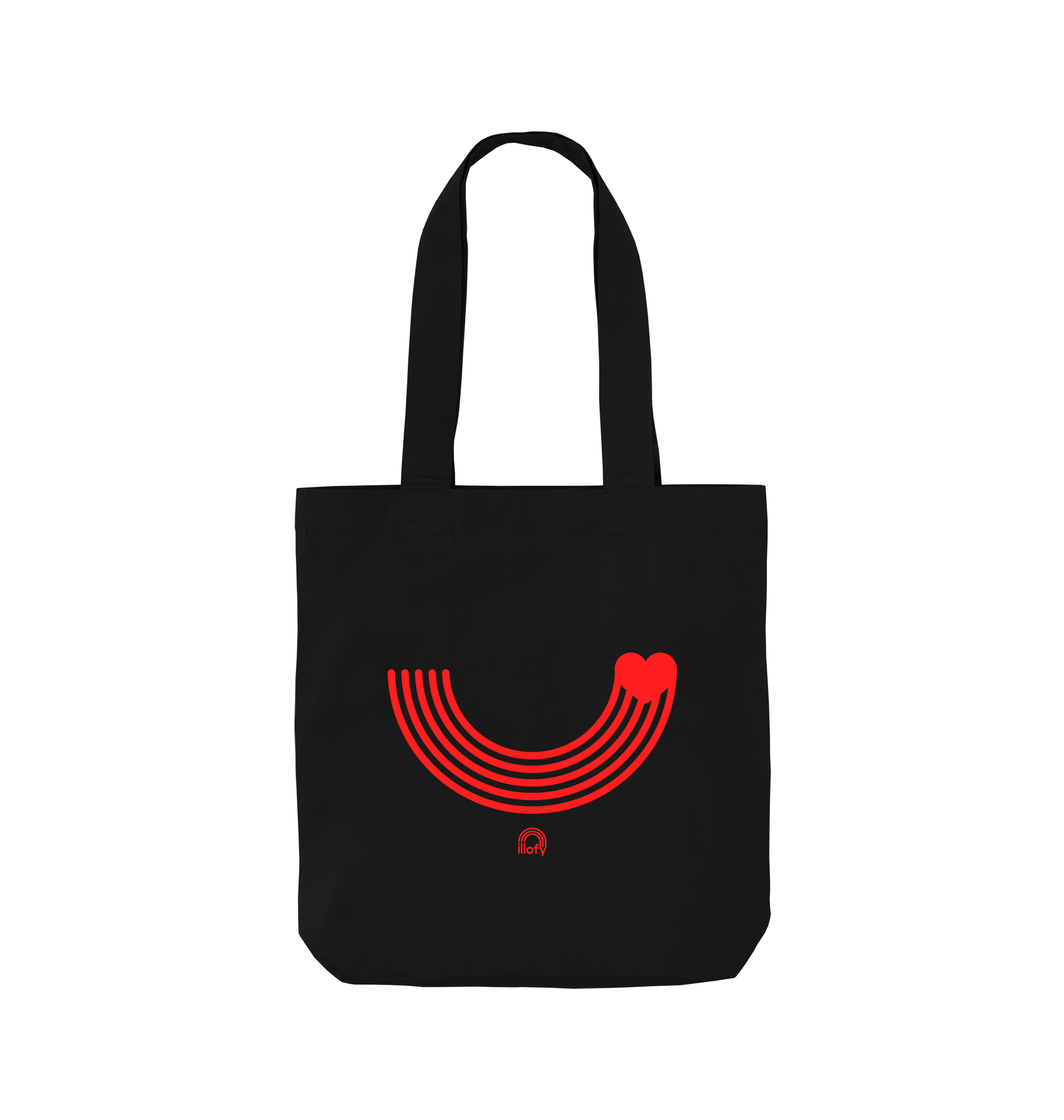 Black Printed Bag Front