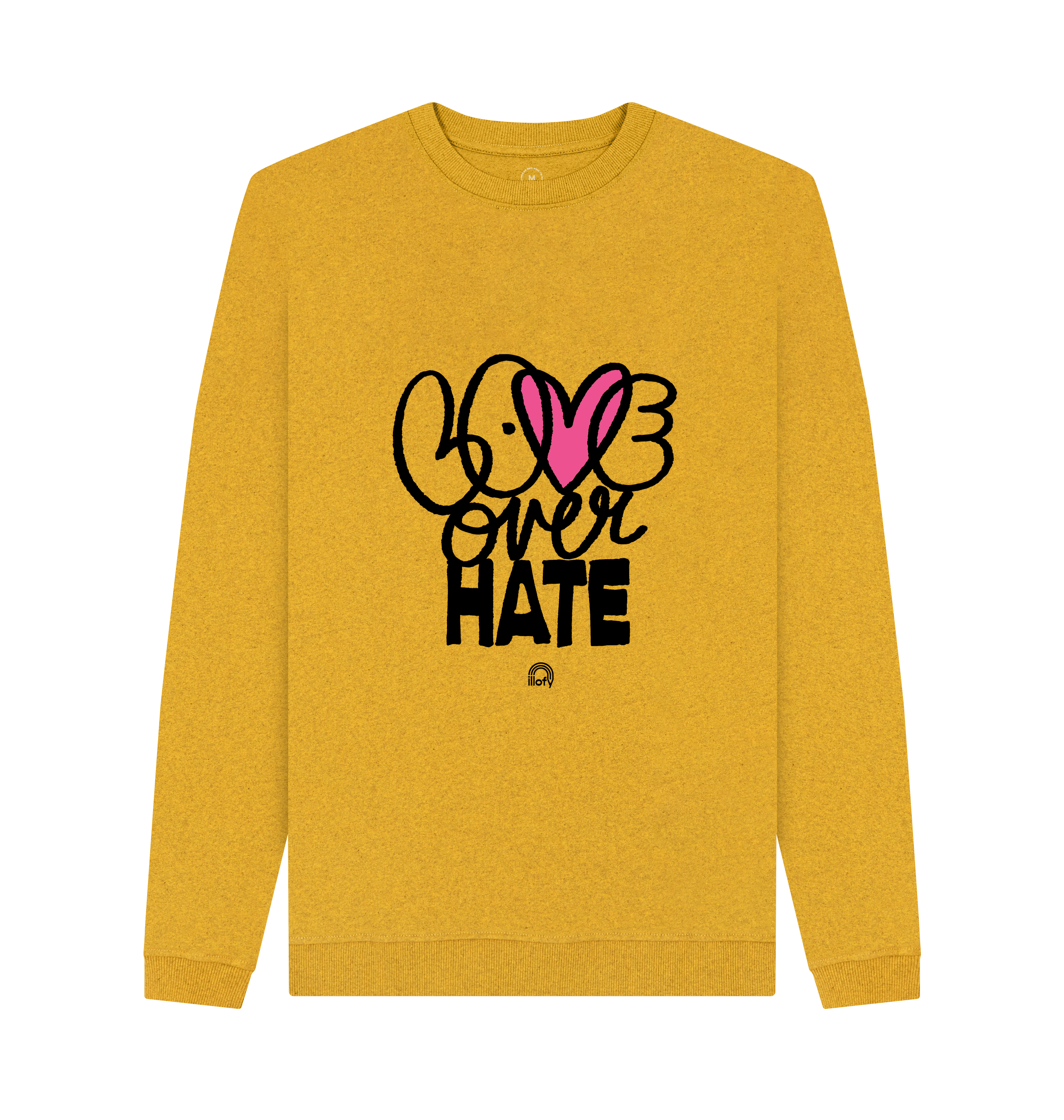 Sunflower Yellow Recycled Printed Sweater Front