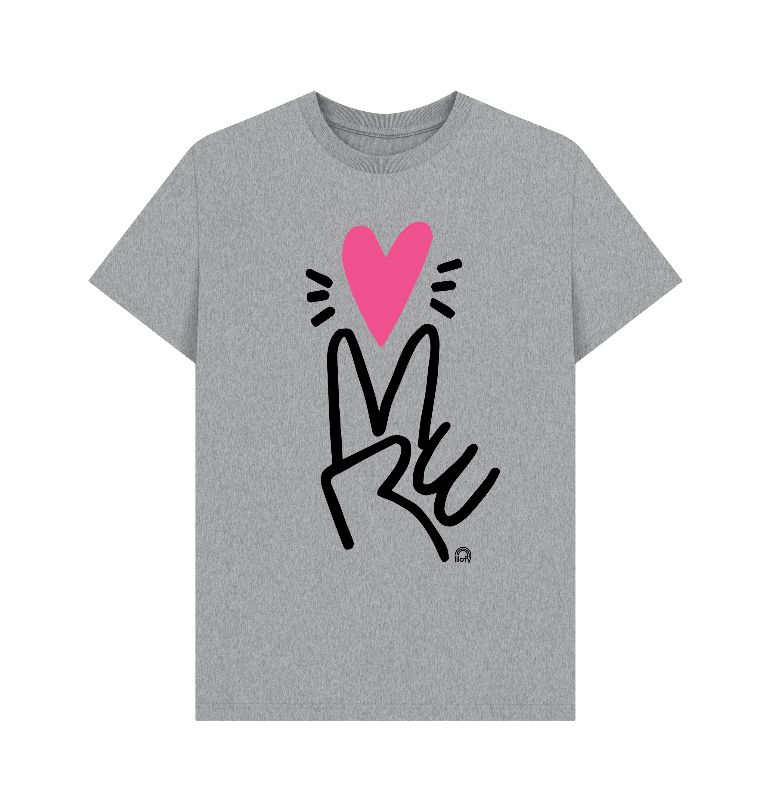 Athletic Grey Printed T-shirt Front