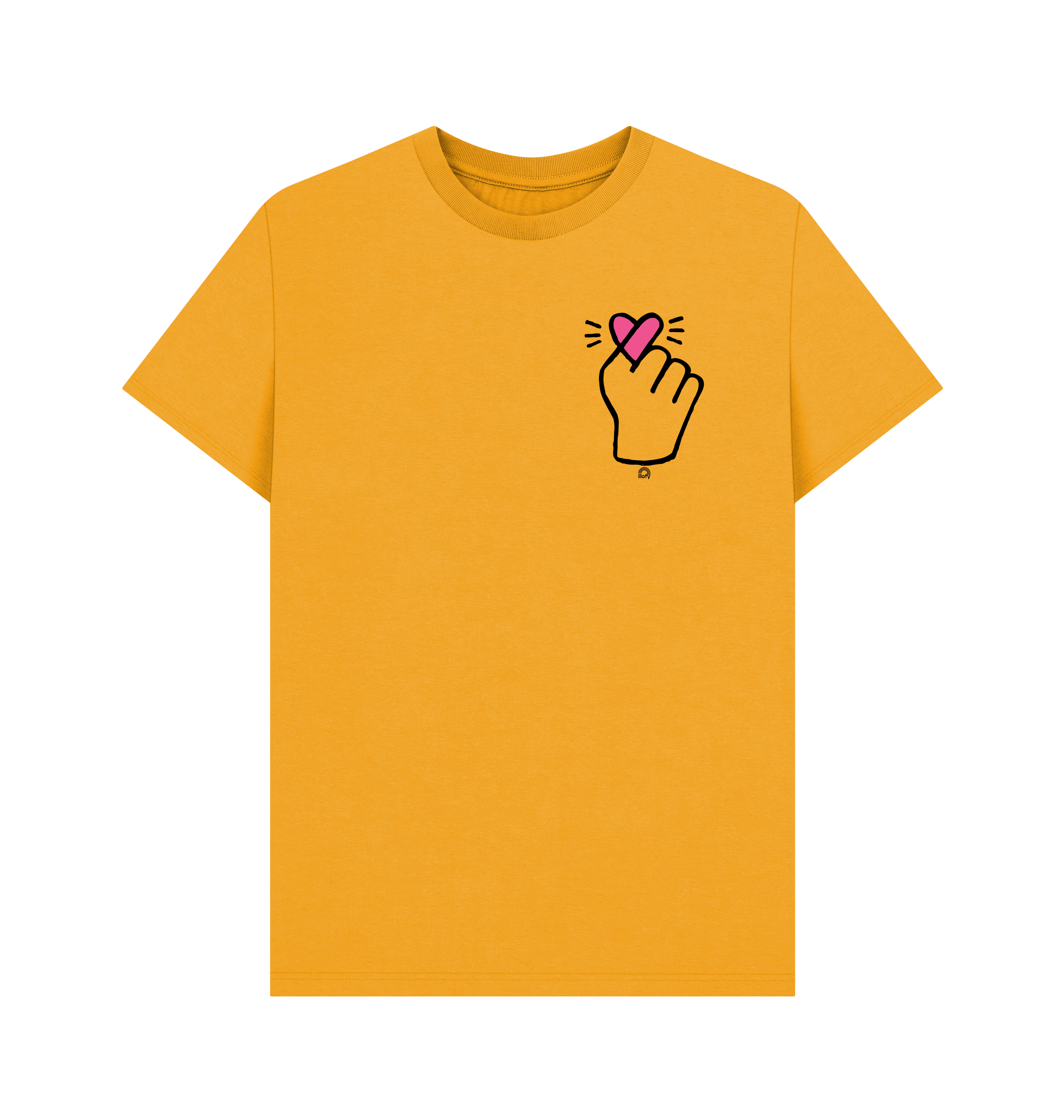 Mustard Printed T-shirt Front