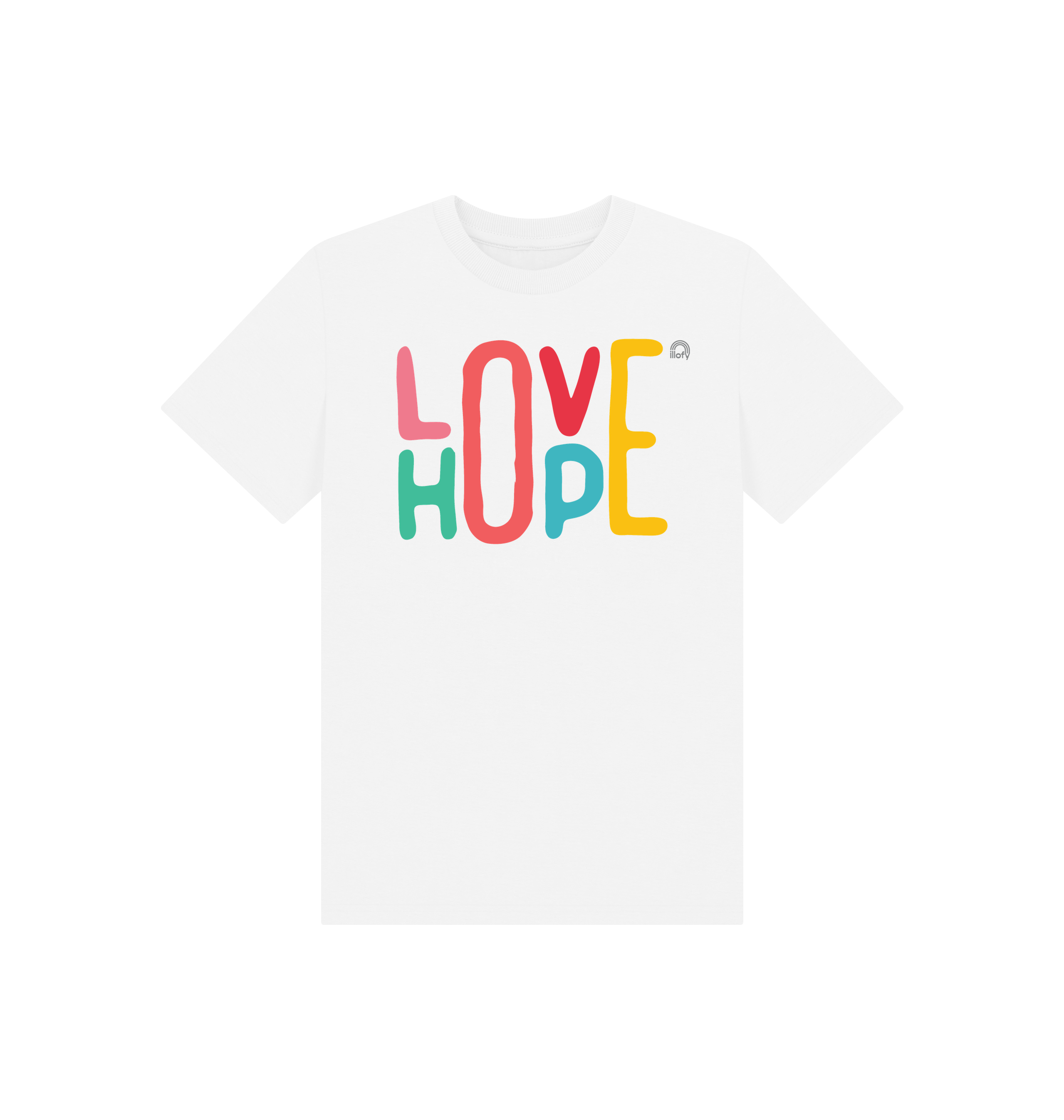 White Printed Kids T-Shirt Front
