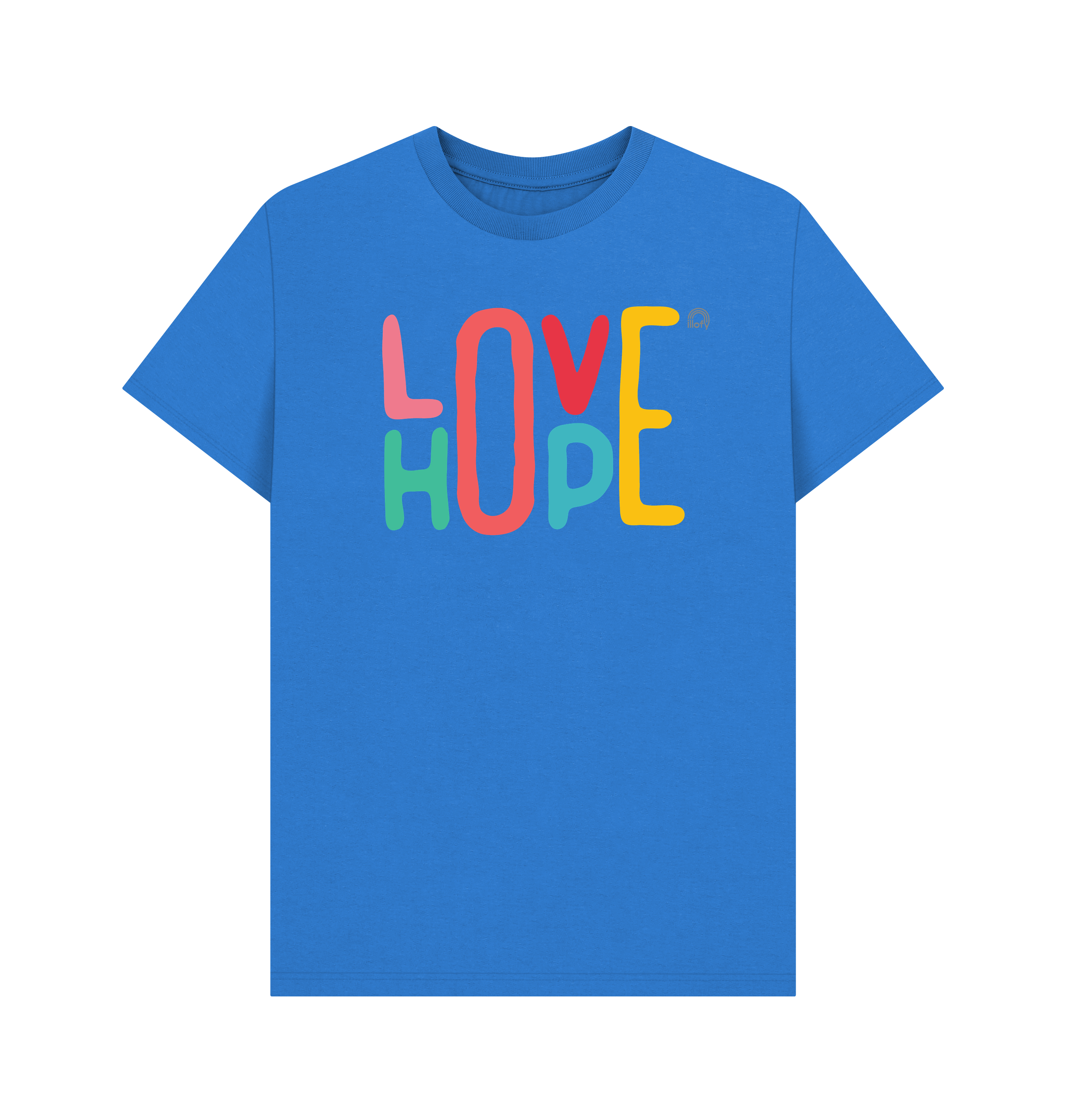 Bright Blue Printed T-shirt Front