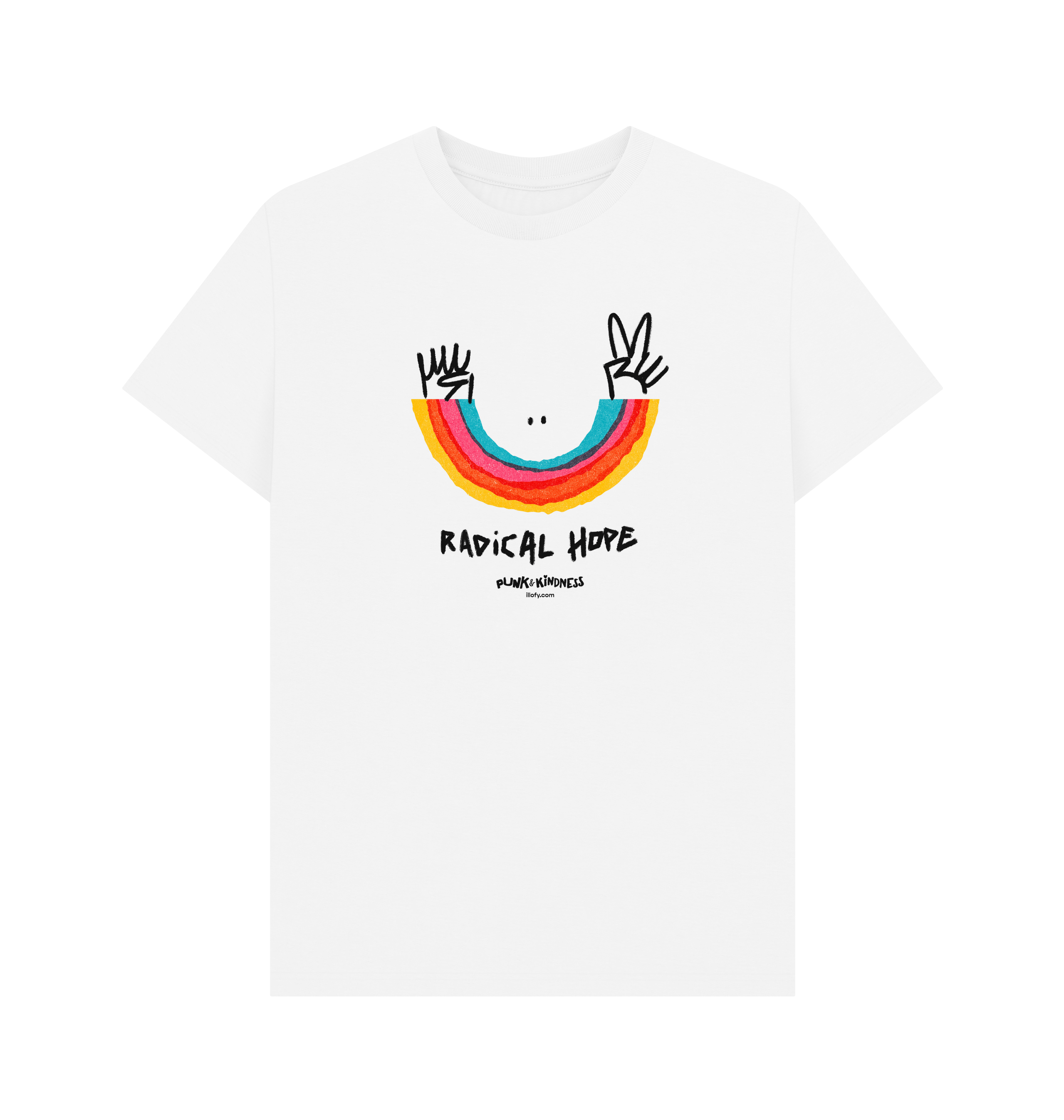 White Printed T-shirt Front
