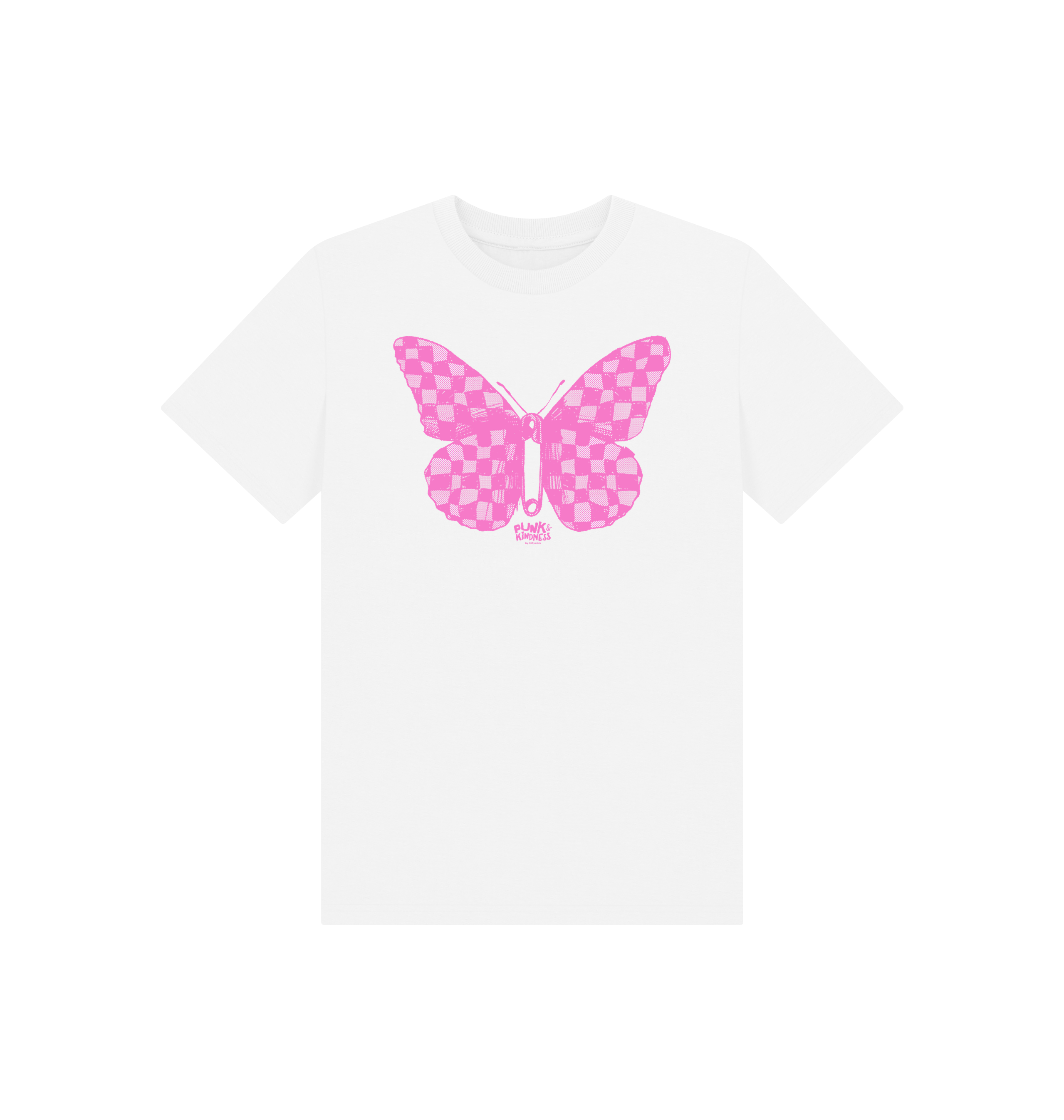 White Printed Kids T-Shirt Front