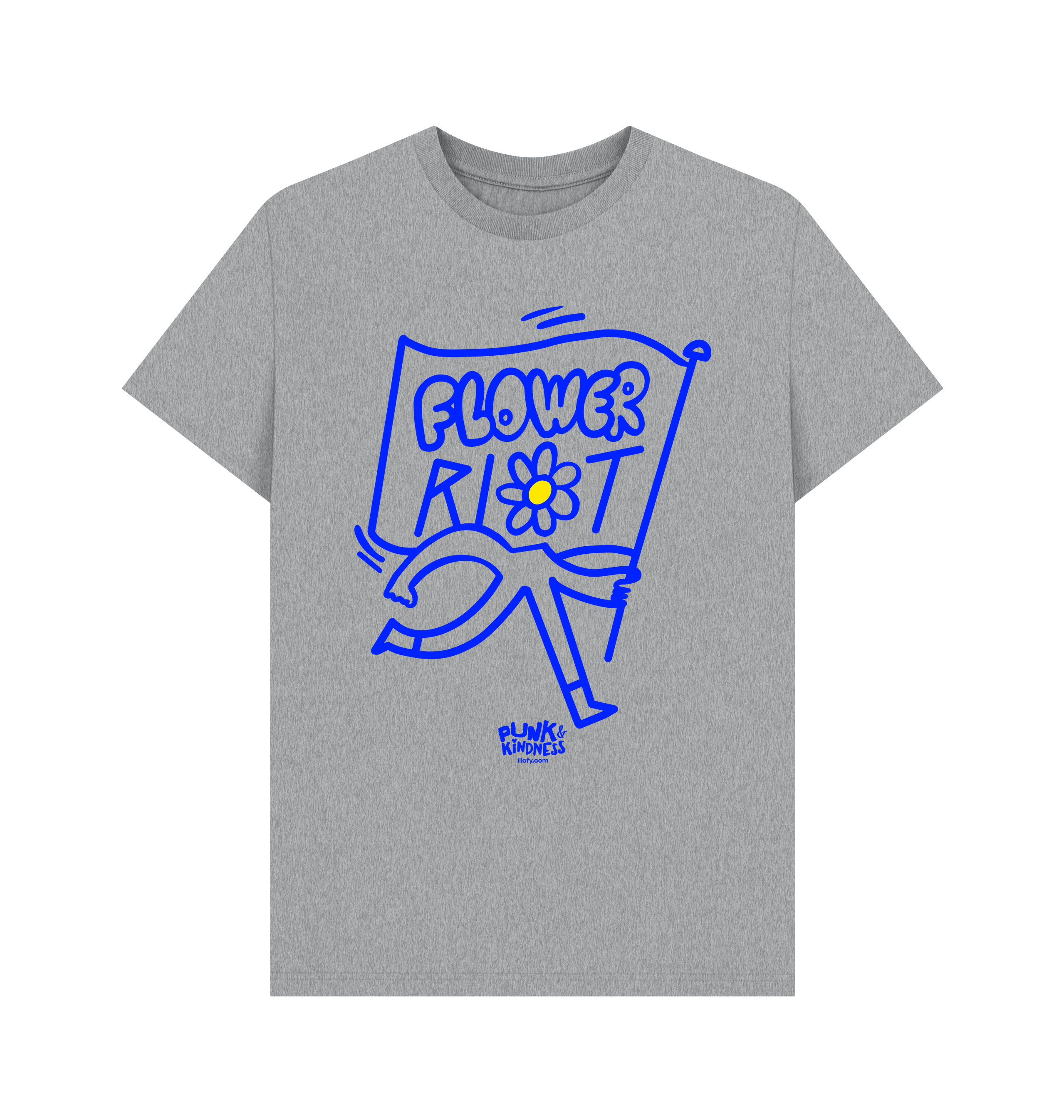 Athletic Grey Printed T-shirt Front