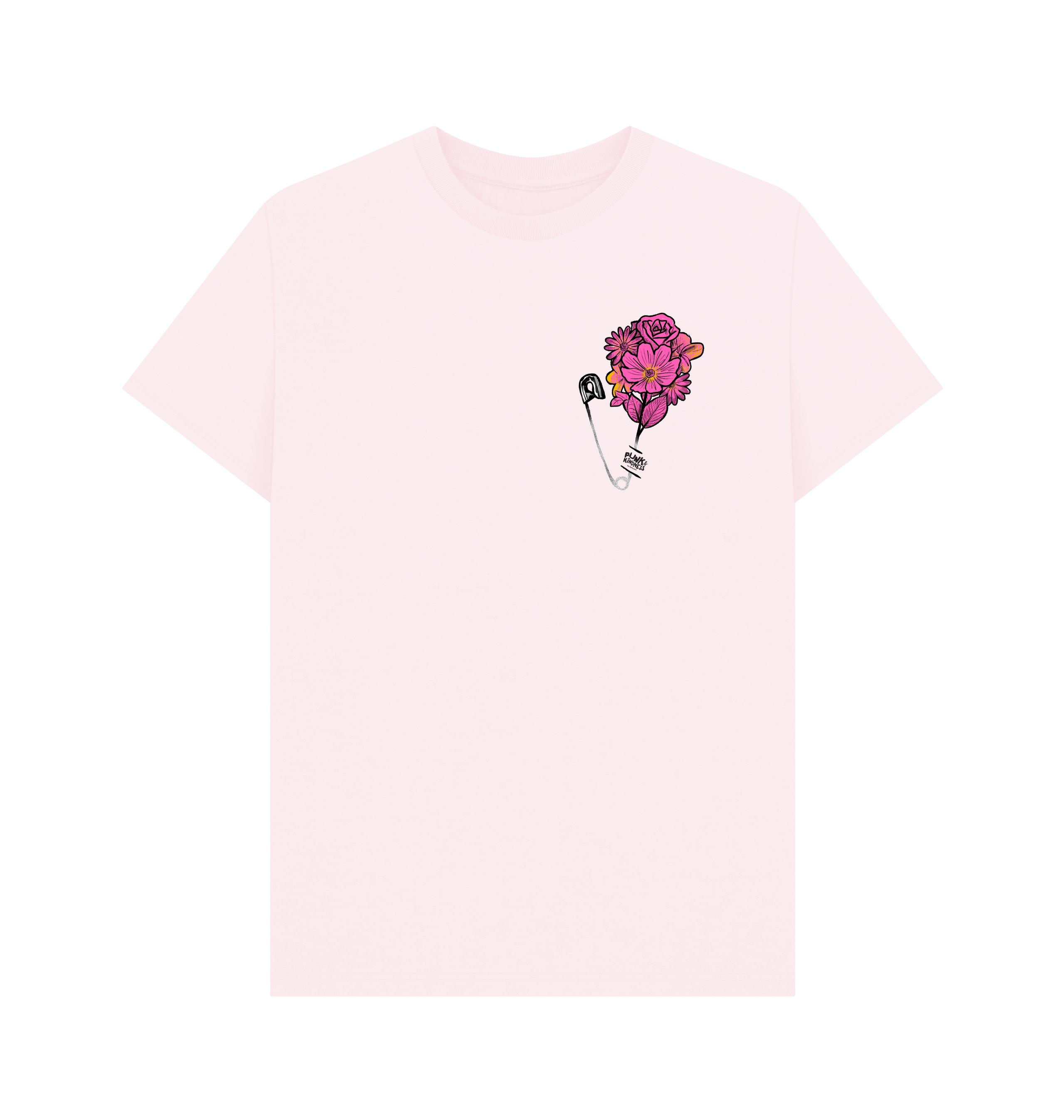 Pink Printed T-shirt Front