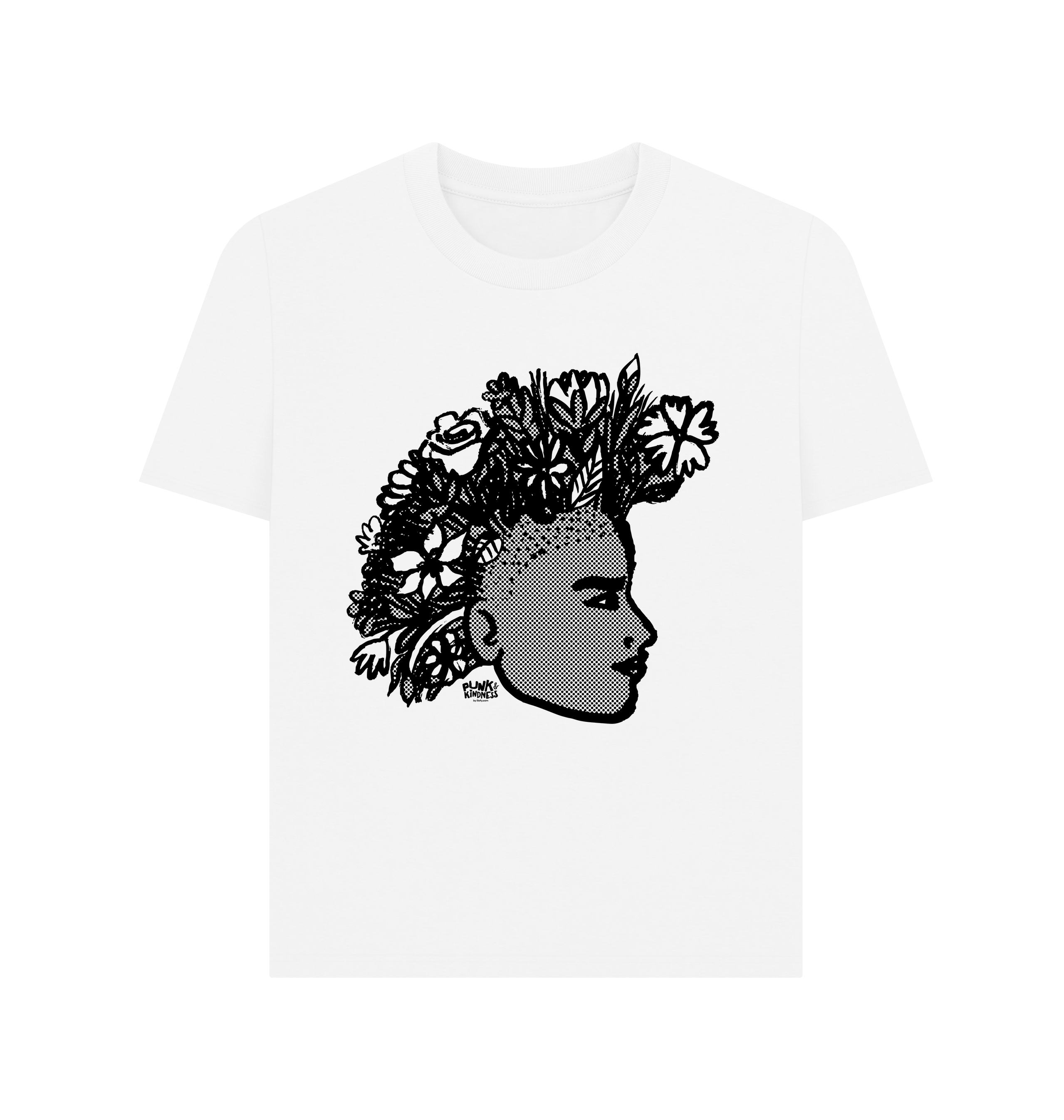 White Printed T-shirt Front