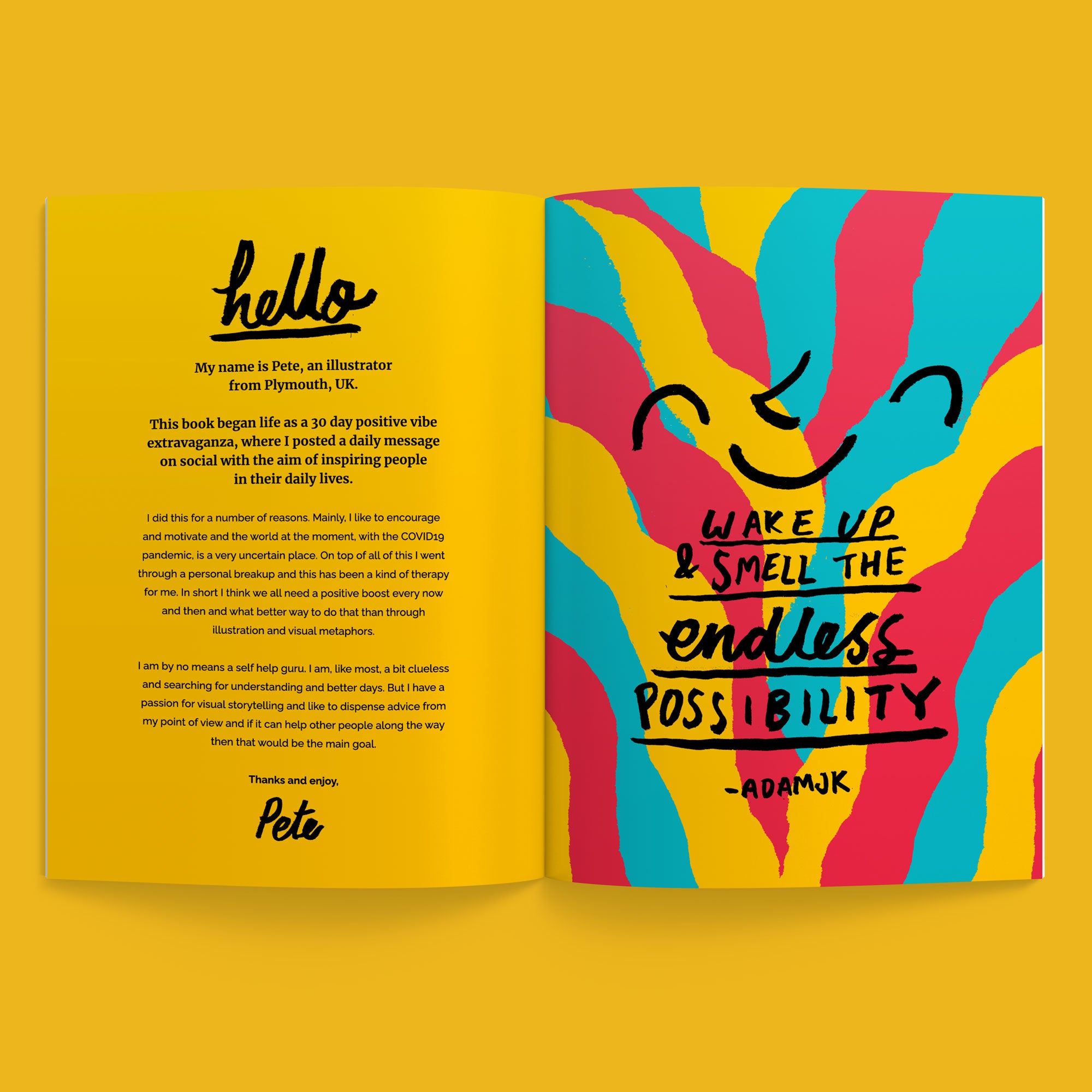 Illustrated Positive Vibes A5 Hardcopy Book
