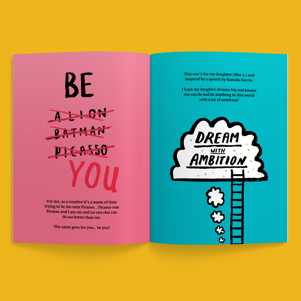 Illustrated Positive Vibes A5 Hardcopy Book