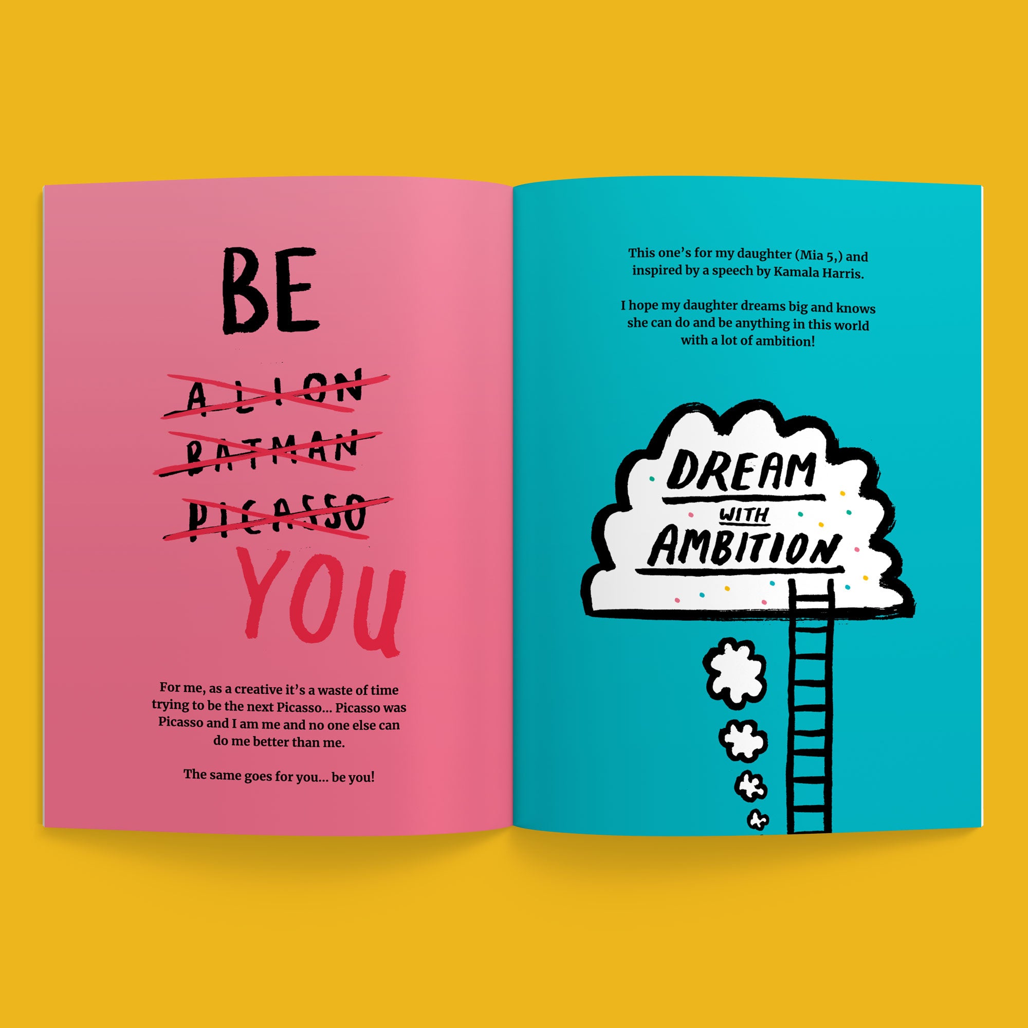 Illustrated Positive Vibes A5 Hardcopy Book