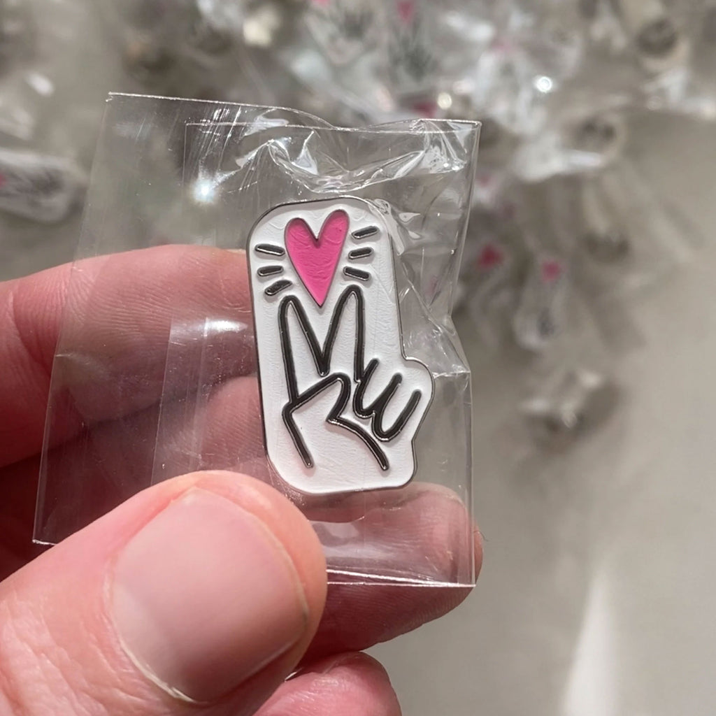 Peace & Love Enamel Pin Badge