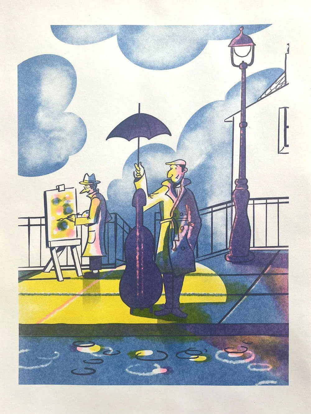 Rainy Afternoon Limited Edition A3 Riso Poster