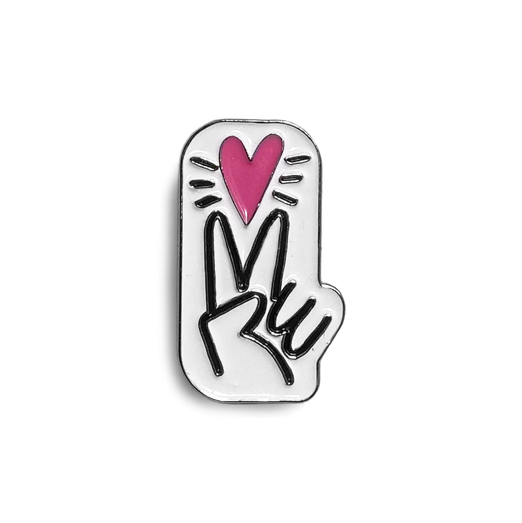 Peace & Love Enamel Pin Badge