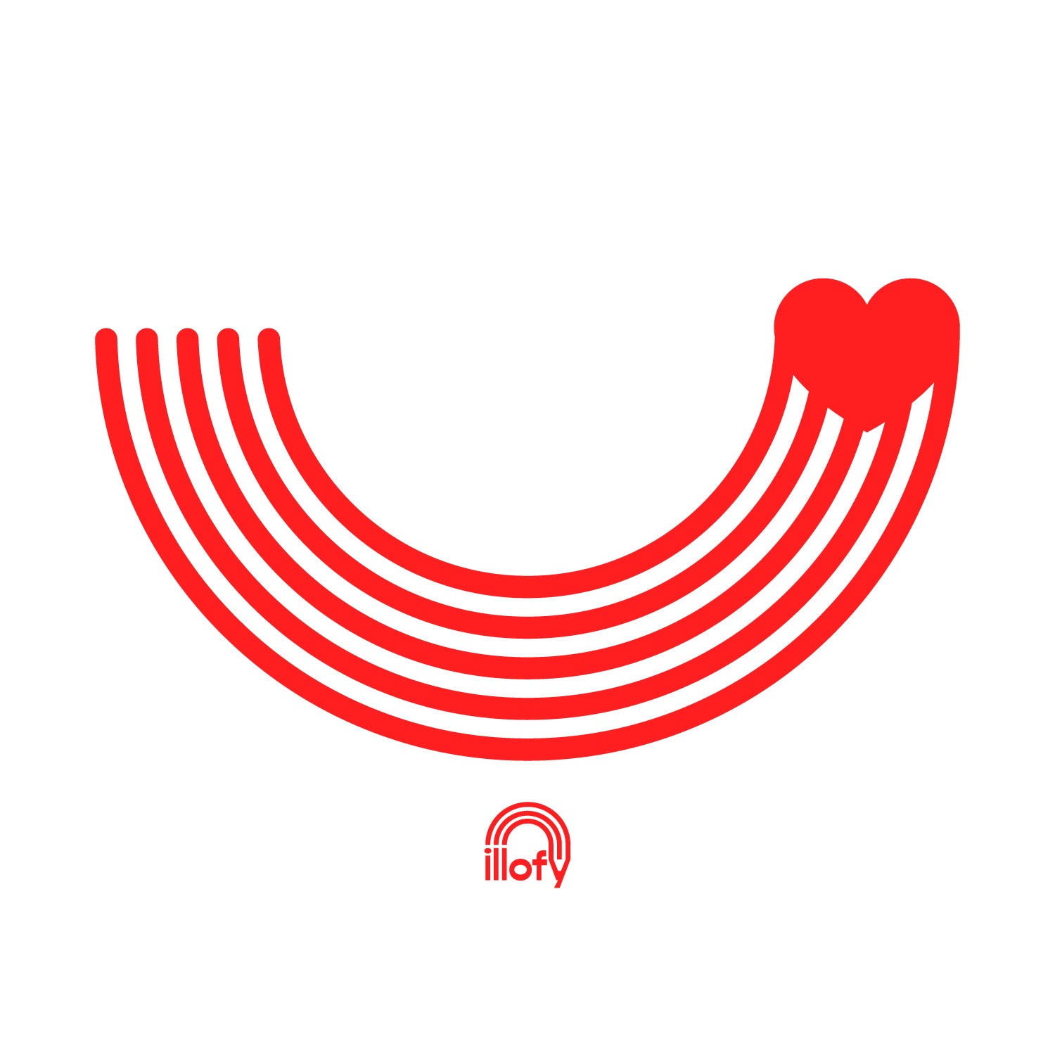 Smiling Rainbow Heart Men's T-shirt